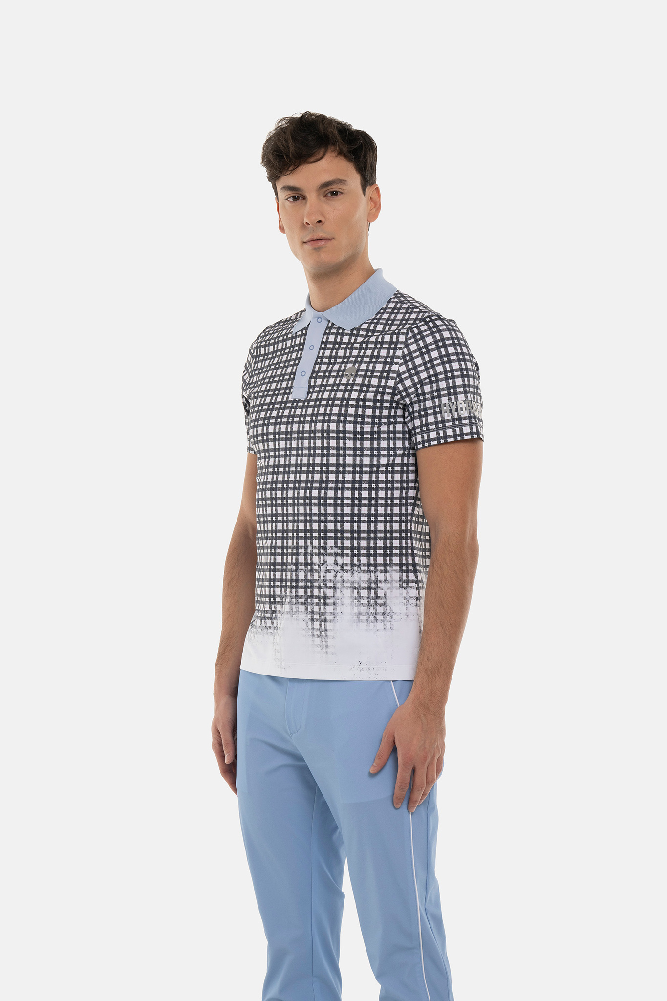 Мужское поло HYDROGEN PAINTED TARTAN TECH POLO TARTAN (GL0003), белый