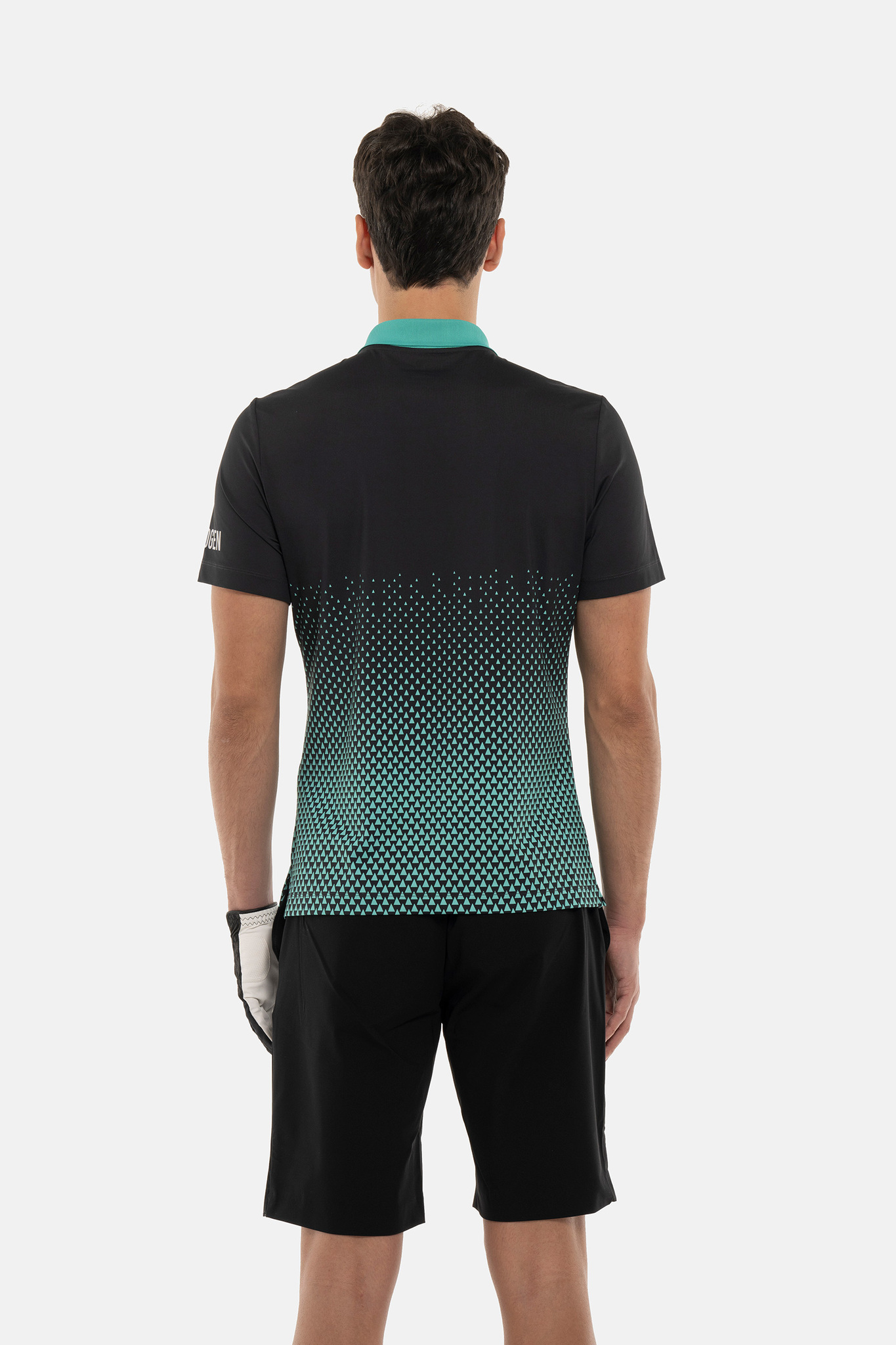 Мужское поло HYDROGEN GEOMETRIC DEGRADE’ TECH POLO (GL0005), черный