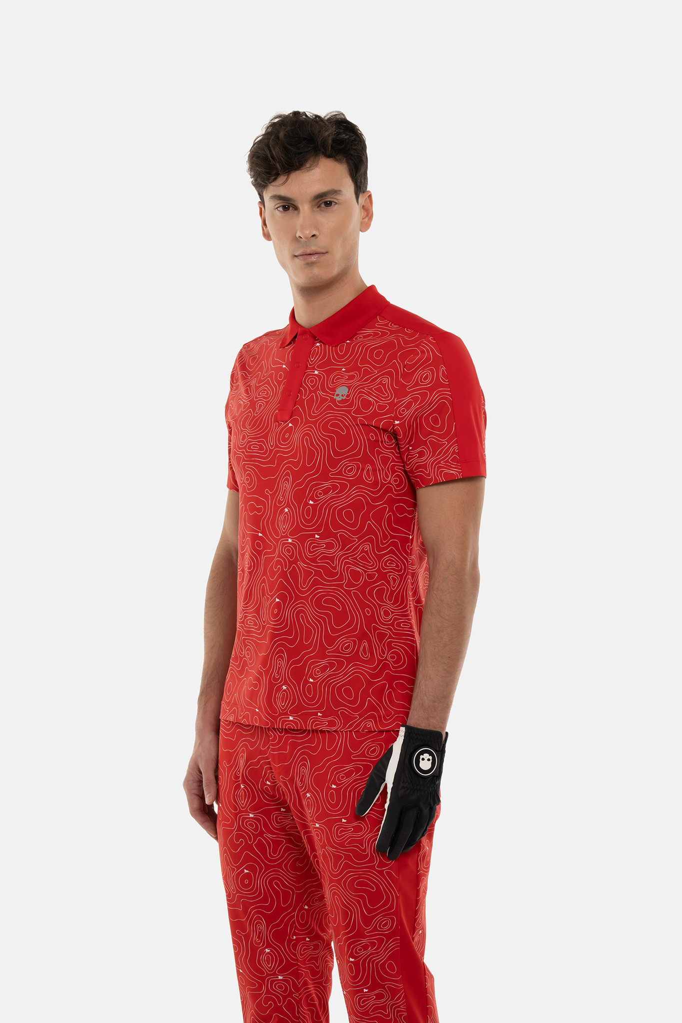 Мужское поло HYDROGEN GOLF FIELDS TECH POLO (GL0007), красный