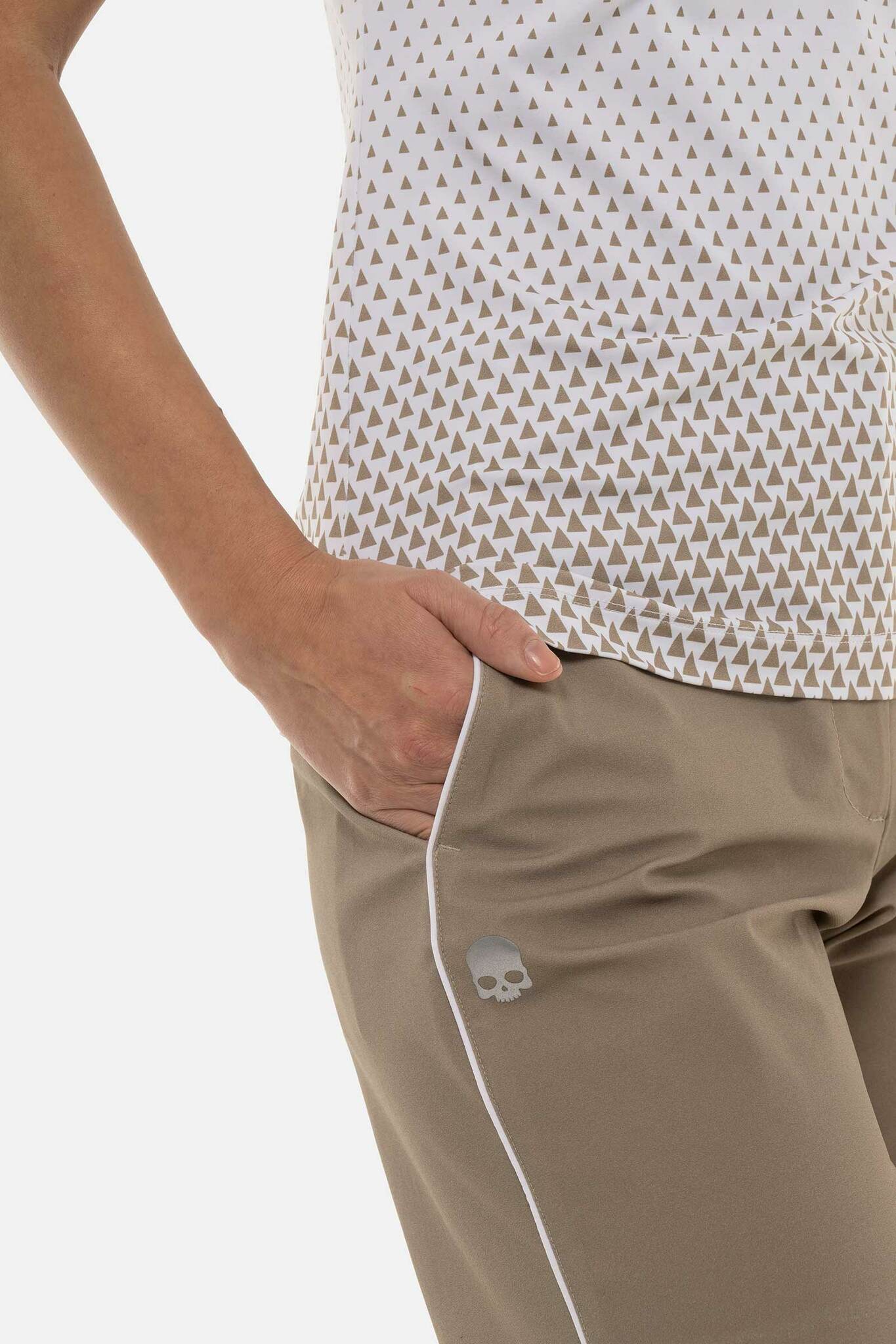 Женское поло Hydrogen GEOMETRIC DEGRADE’ TECH (GL1005), белый