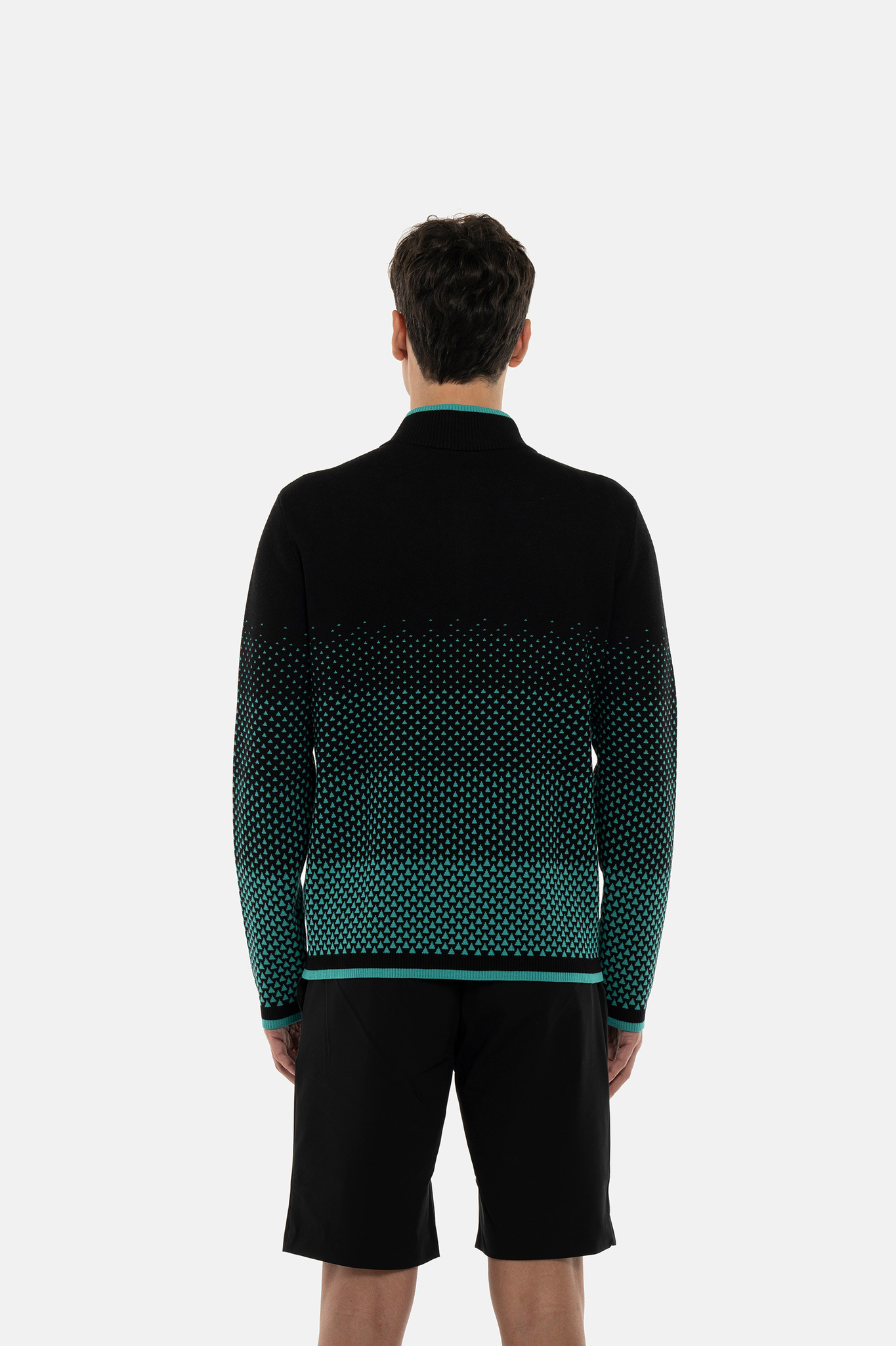 Кофта HYDROGEN GEOMETRIC DEGRADE’ FZ KNITTED (GM0001), черный