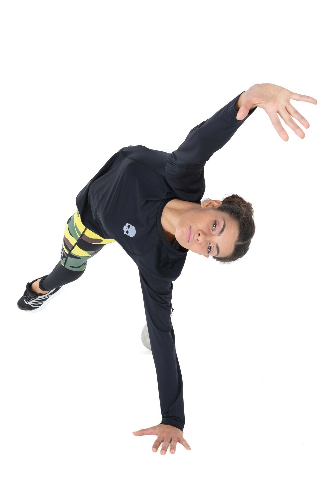 Женская футболка Hydrogen SECOND SKIN MESH LS (R01403), черный