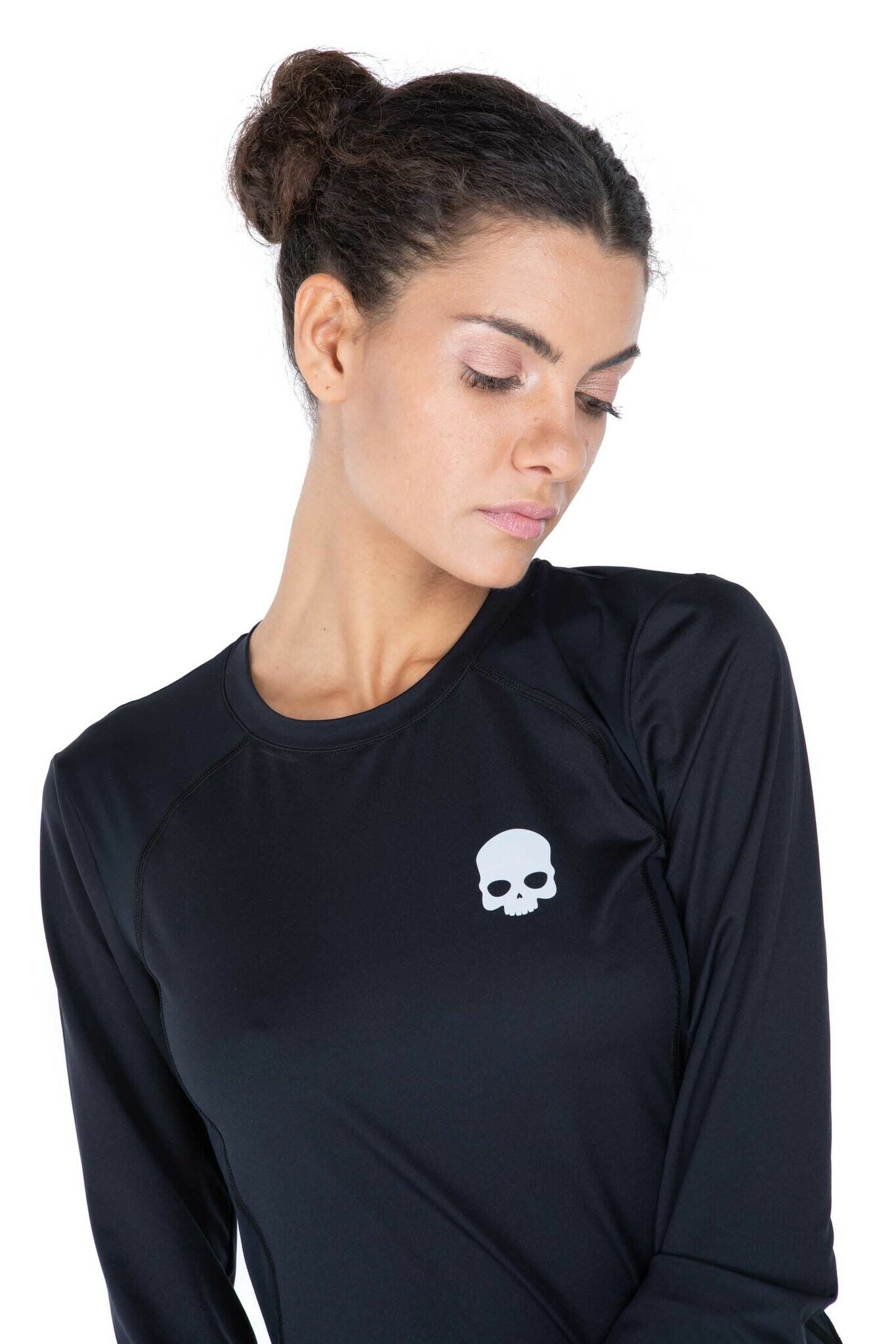 Женская футболка Hydrogen SECOND SKIN MESH LS (R01403), черный