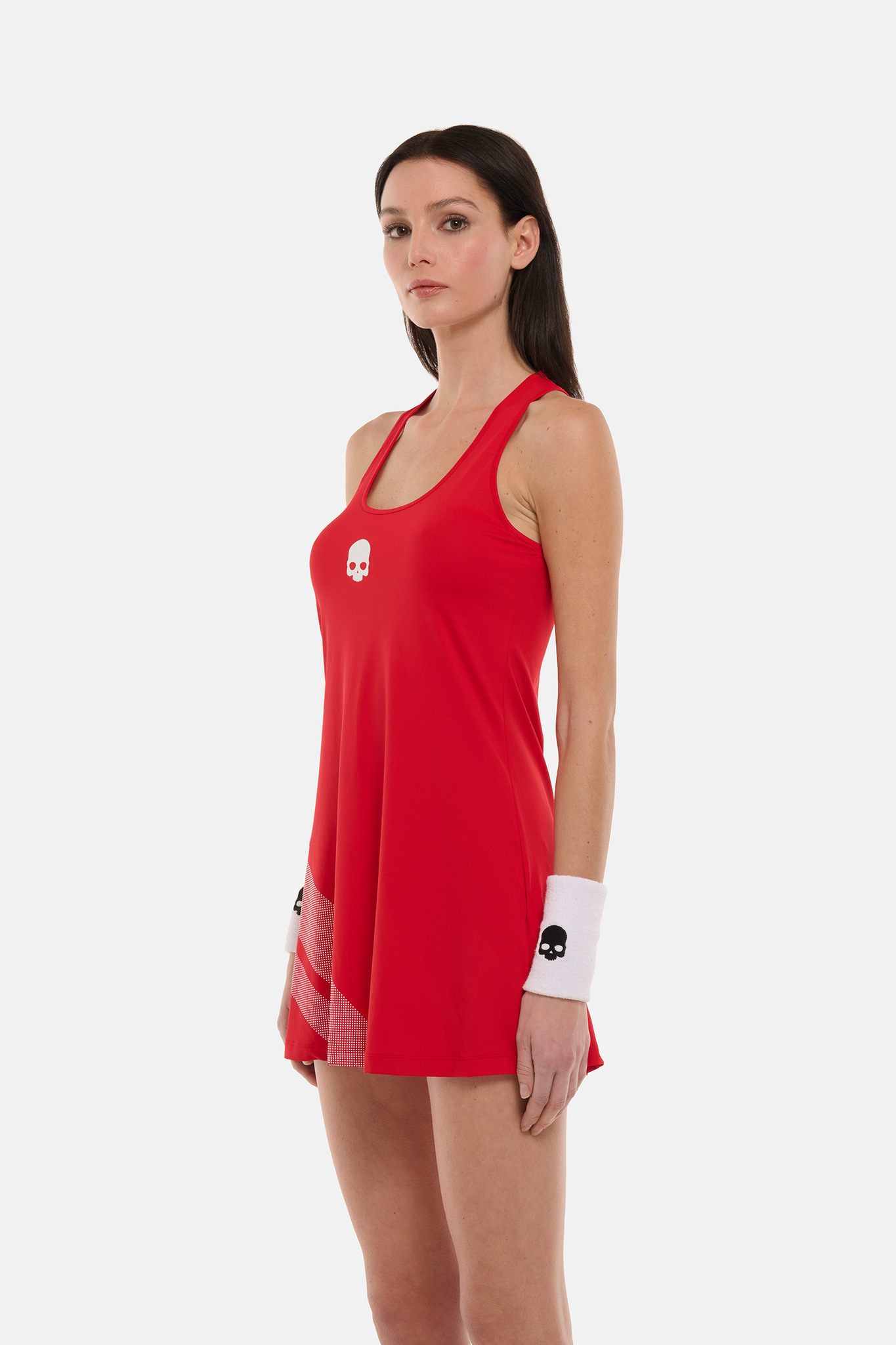 Теннисное платье Hydrogen SPORT STRIPES TECH DRESS (TD1003), красный