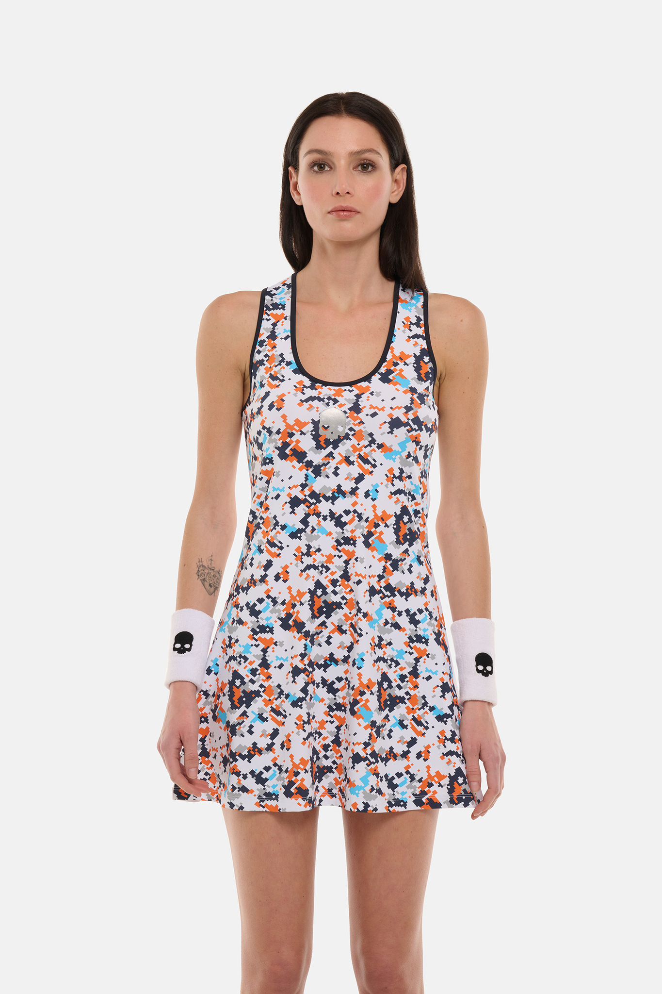 Теннисное платье Hydrogen CAMO PIXEL TECH DRESS (TD1005), белый