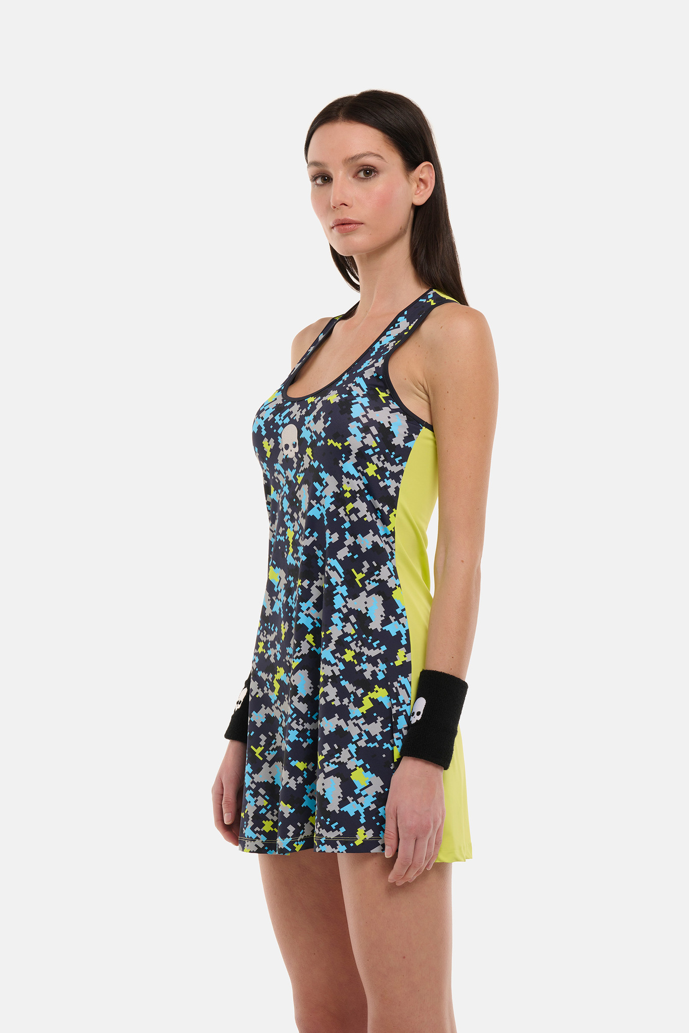 Теннисное платье Hydrogen CAMO PIXEL TECH DRESS (TD1005), белый