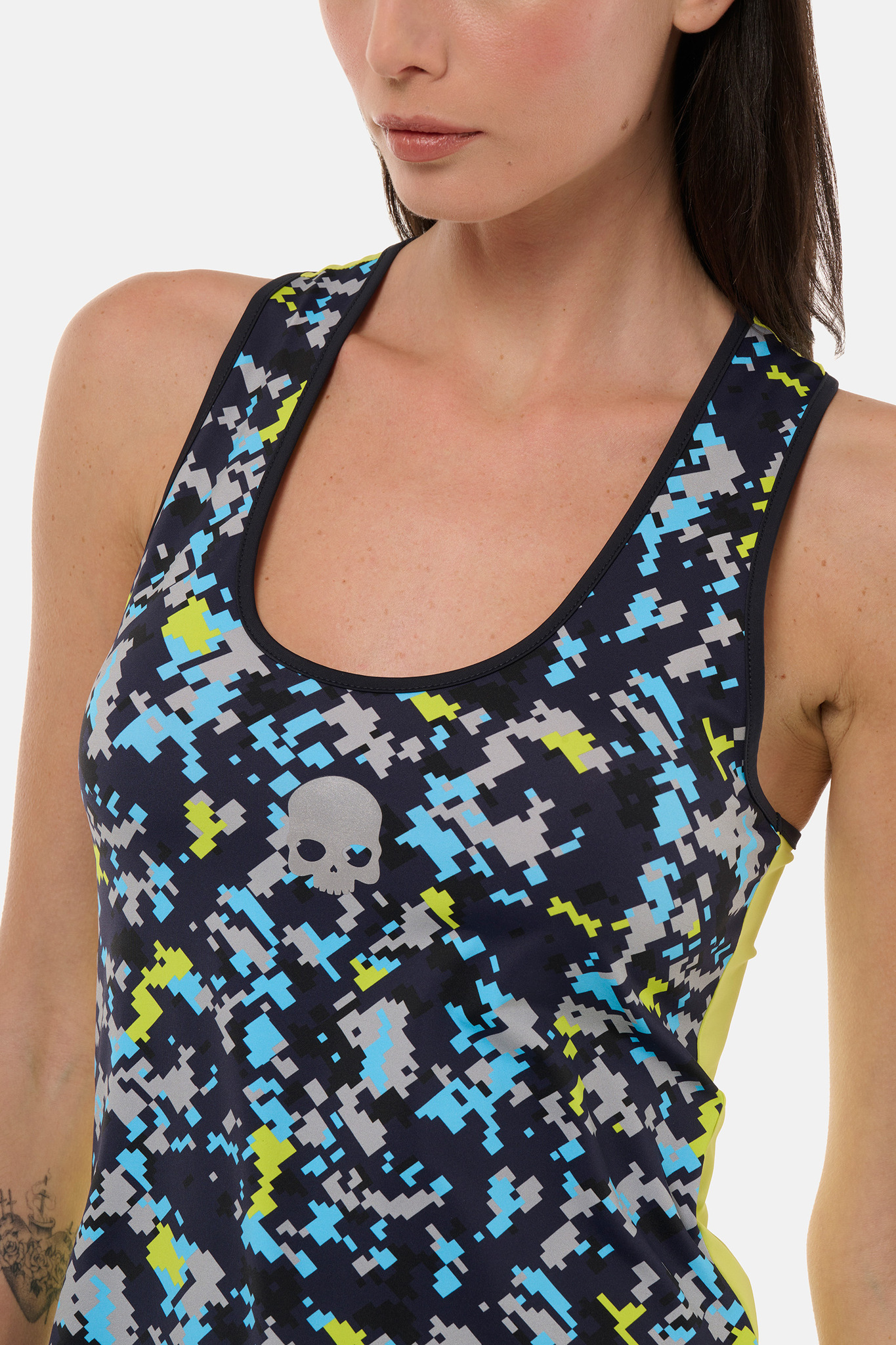 Теннисное платье Hydrogen CAMO PIXEL TECH DRESS (TD1005), белый