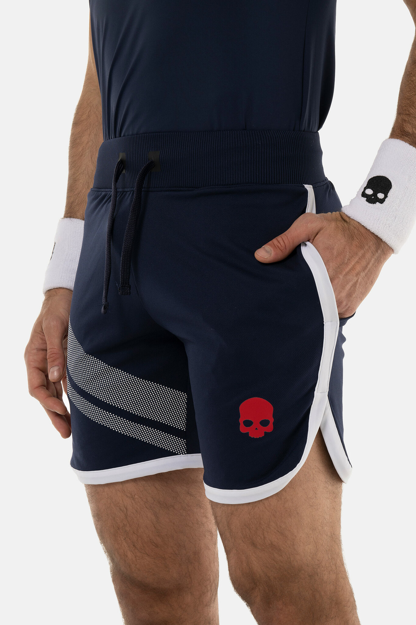 Теннисные шорты HYDROGEN SPORT STRIPES TECH  (TS0005), белый