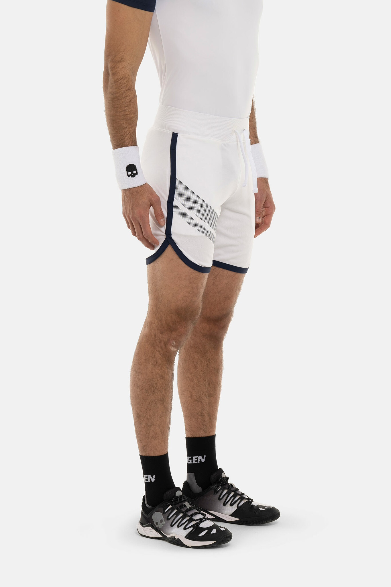 Теннисные шорты HYDROGEN SPORT STRIPES TECH  (TS0005), белый