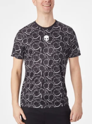 Мужская футболка HYDROGEN ALLOVER TENNIS TECH T-SHIRT (TT0011), черный