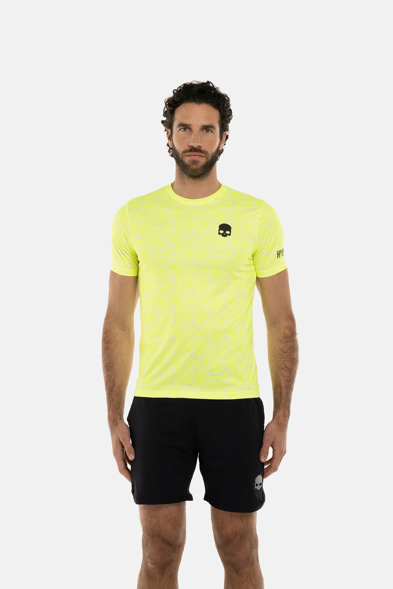 Мужская футболка HYDROGEN ALLOVER TENNIS TECH T-SHIRT (TT0011), черный