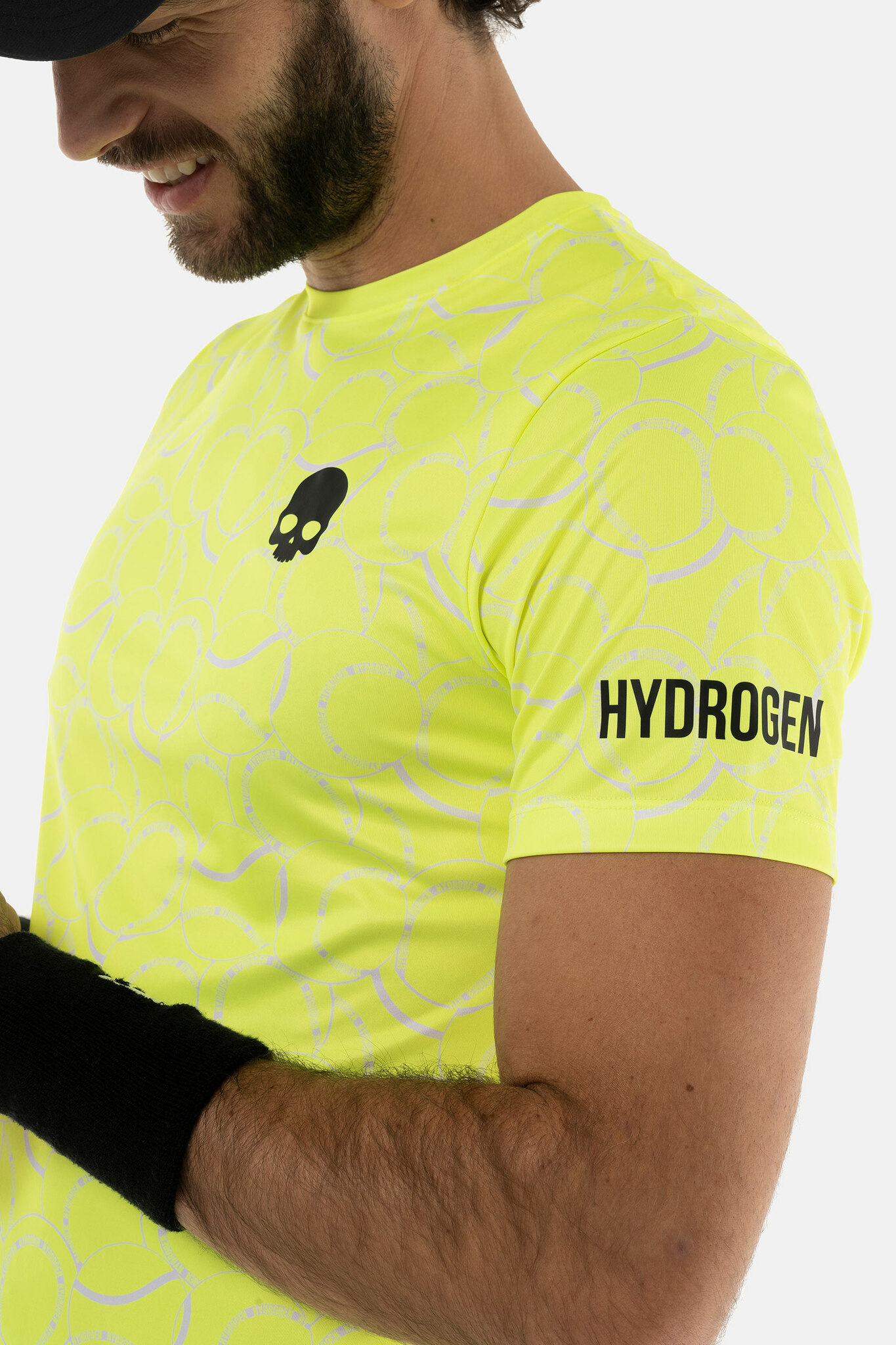Мужская футболка HYDROGEN ALLOVER TENNIS TECH T-SHIRT (TT0011), черный