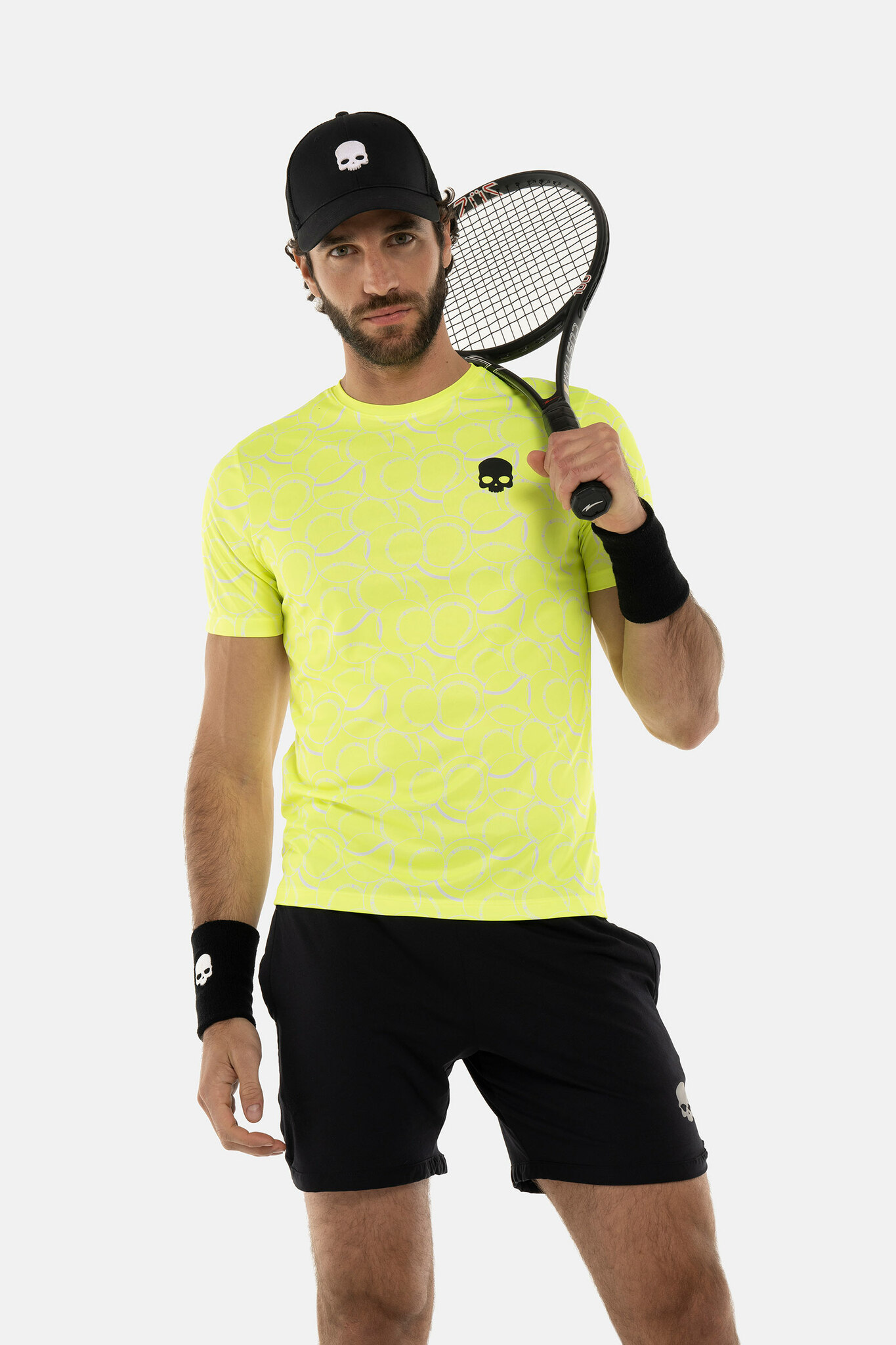 Мужская футболка HYDROGEN ALLOVER TENNIS TECH T-SHIRT (TT0011), черный
