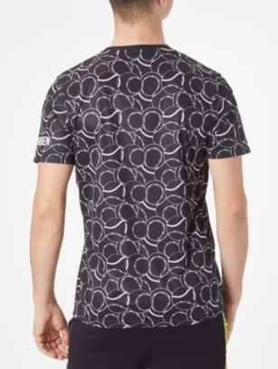 Мужская футболка HYDROGEN ALLOVER TENNIS TECH T-SHIRT (TT0011), черный