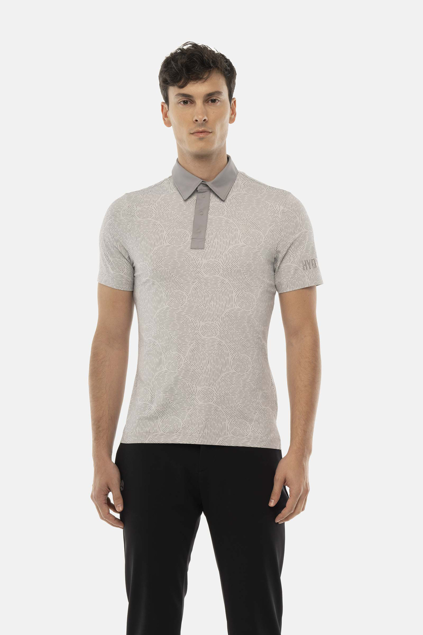 Мужское поло Hydrogen IMPRINT TECH POLO (GL0014-M33), серый