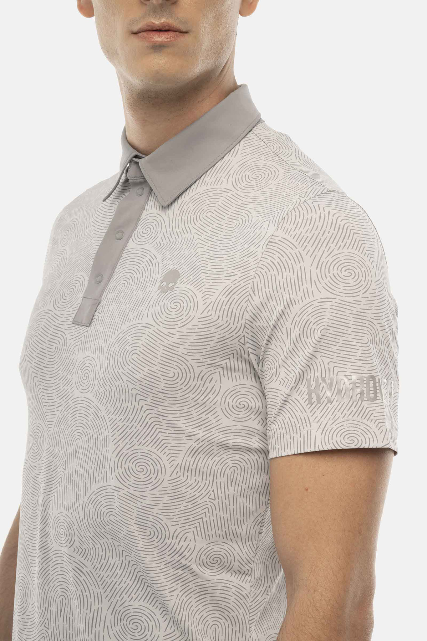 Мужское поло Hydrogen IMPRINT TECH POLO (GL0014-M33), серый