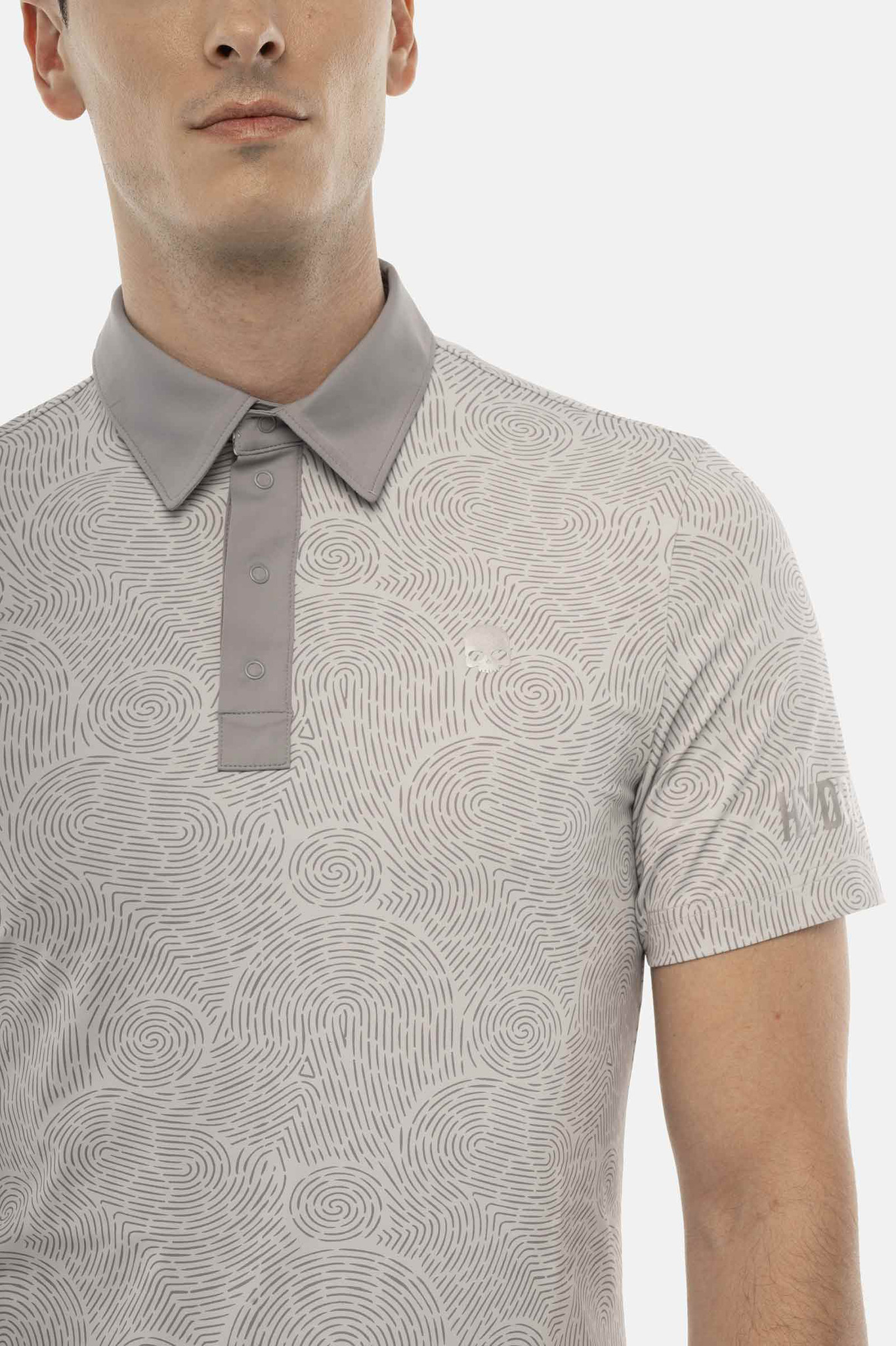 Мужское поло Hydrogen IMPRINT TECH POLO (GL0014-M33), серый