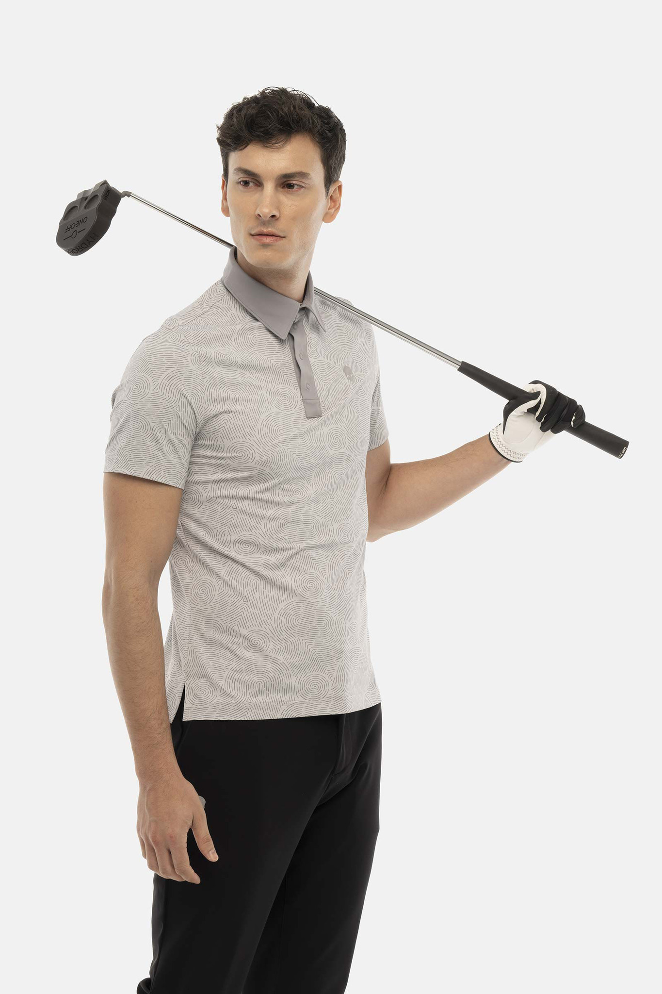 Мужское поло Hydrogen IMPRINT TECH POLO (GL0014-M33), серый