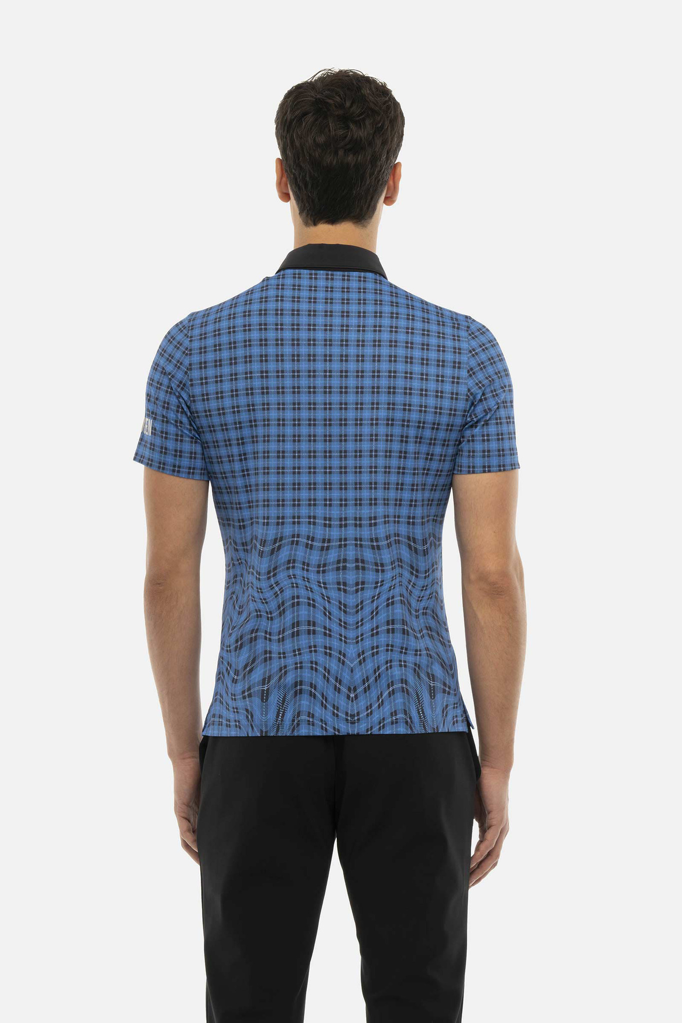 Мужское поло Hydrogen LIQUIFY CHECK TECH POLO (GL0016-013), синий