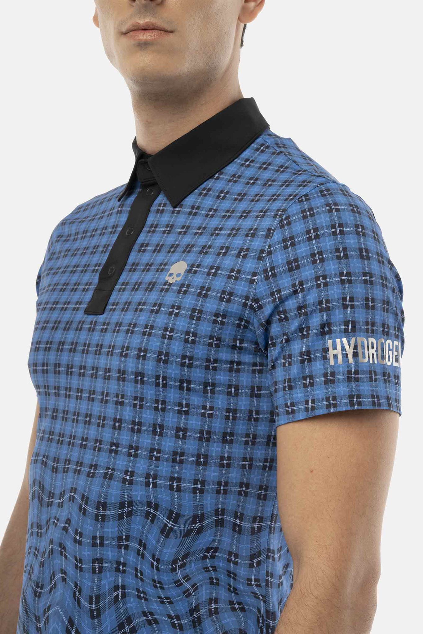 Мужское поло Hydrogen LIQUIFY CHECK TECH POLO (GL0016-013), синий