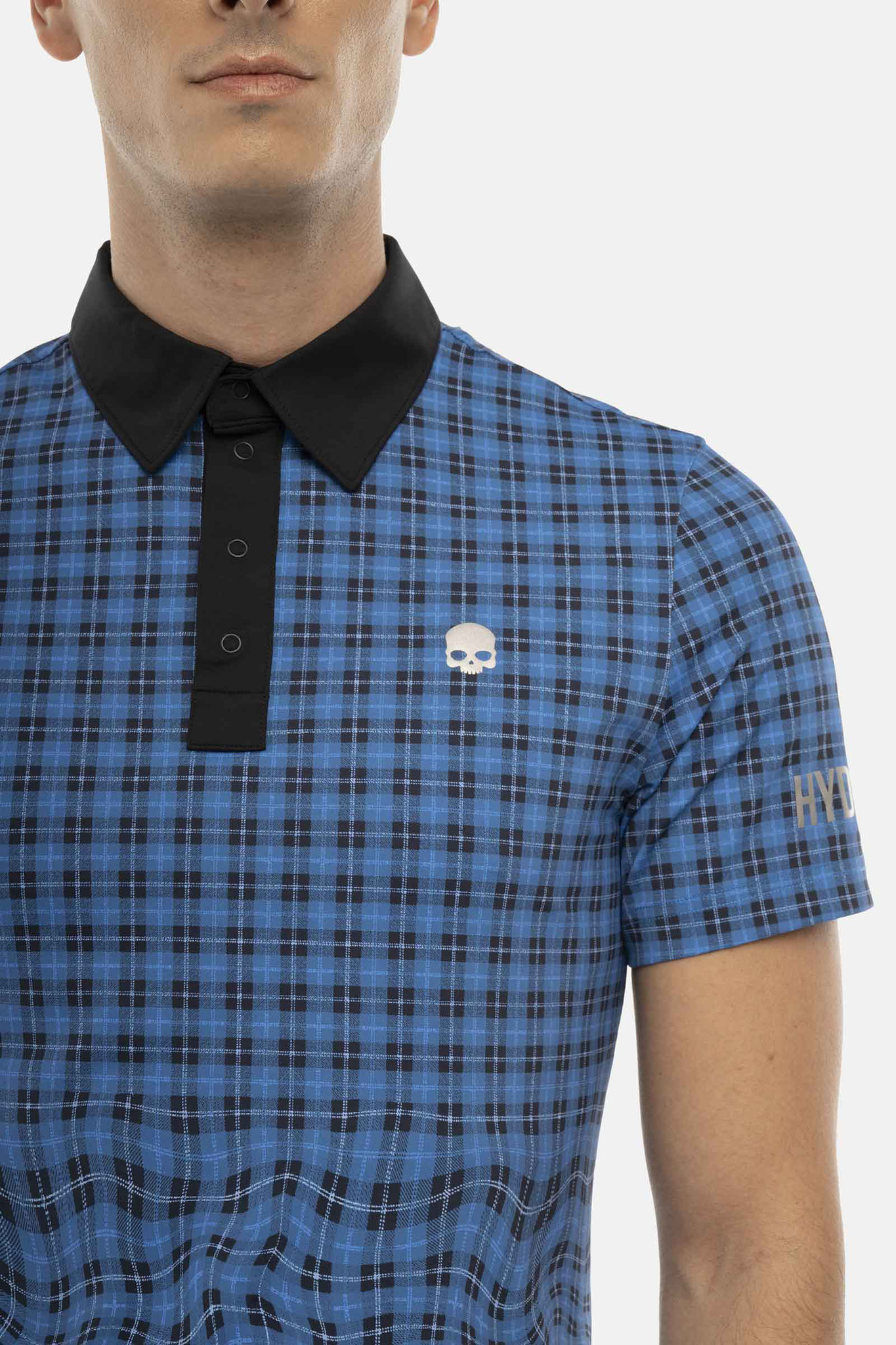 Мужское поло Hydrogen LIQUIFY CHECK TECH POLO (GL0016-013), синий