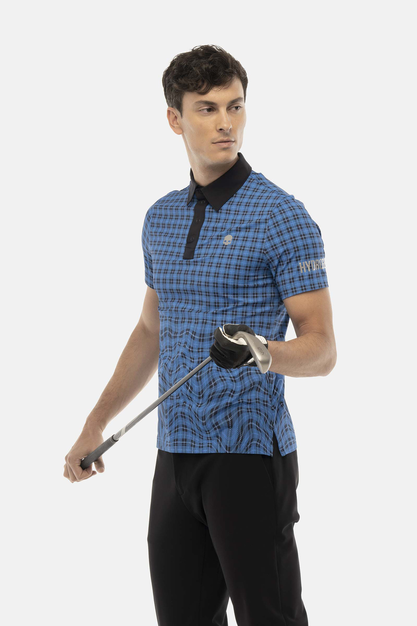 Мужское поло Hydrogen LIQUIFY CHECK TECH POLO (GL0016-013), синий