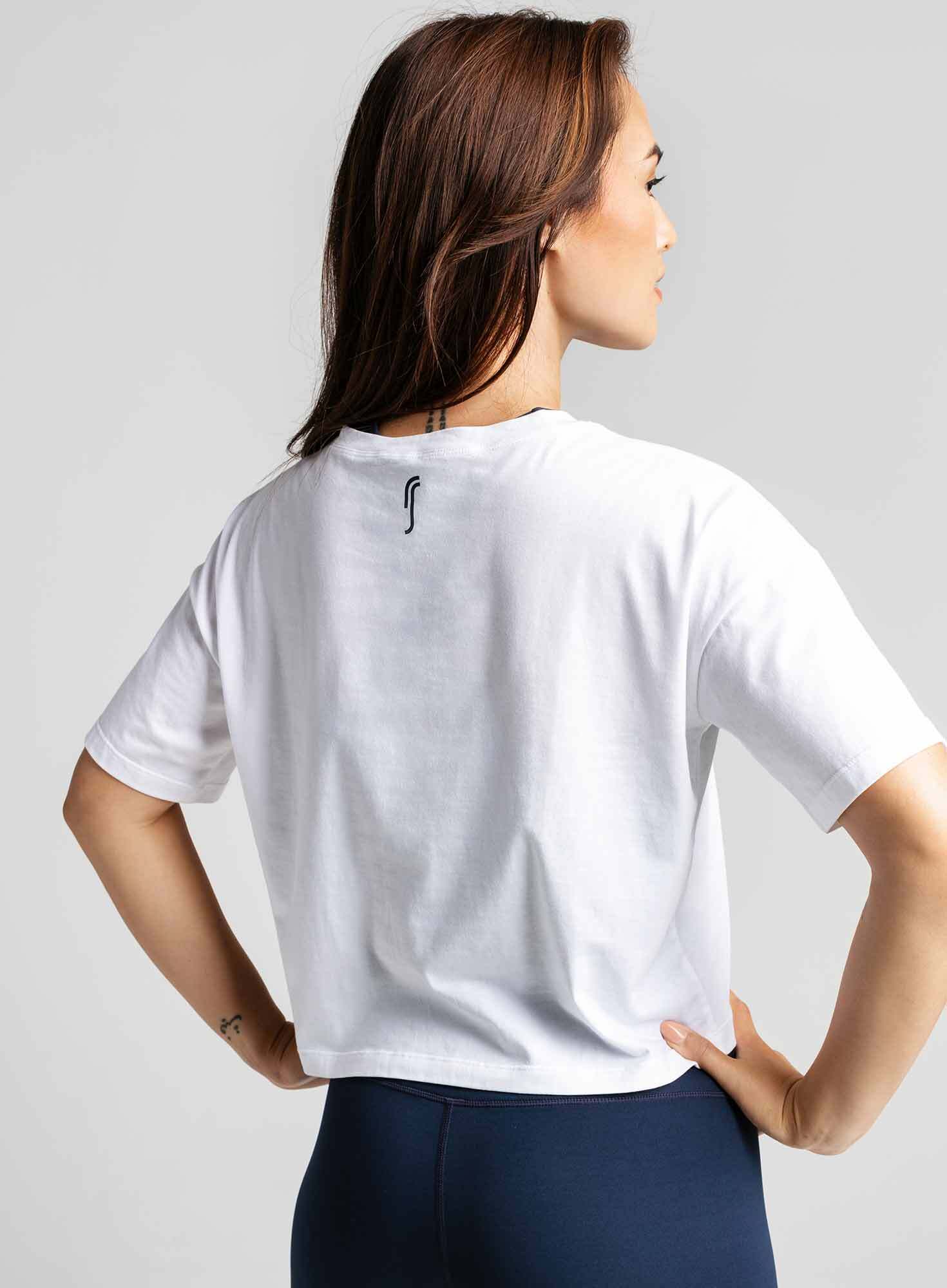 Женский топ RS Crop Oversized Tee (211W006000), белый