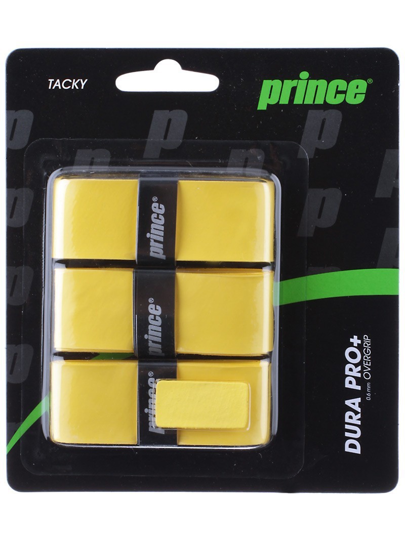 Овергрип Prince dura pro+ желтый, 3шт/уп