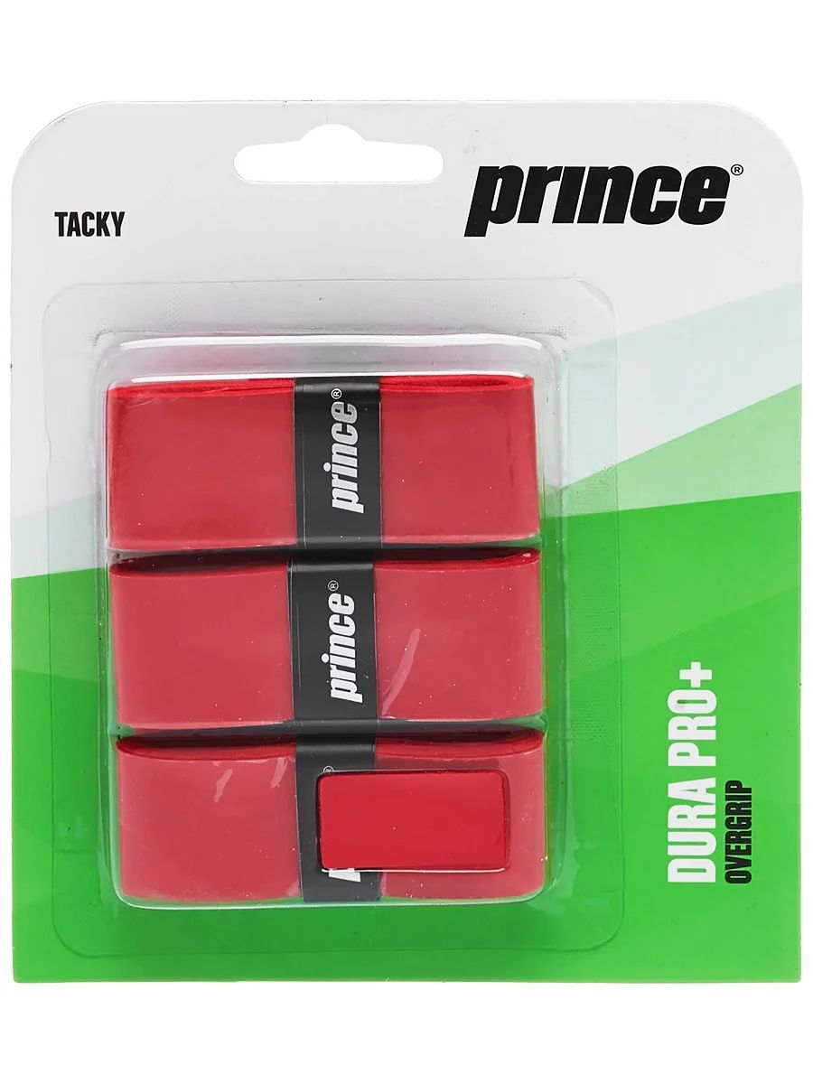 Овергрип Prince dura pro+ красный, 3шт/уп