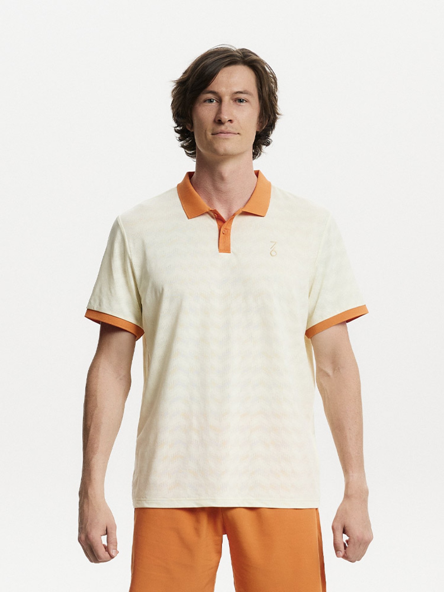 Мужское поло 7/6 Andy Polo Cream/Orange