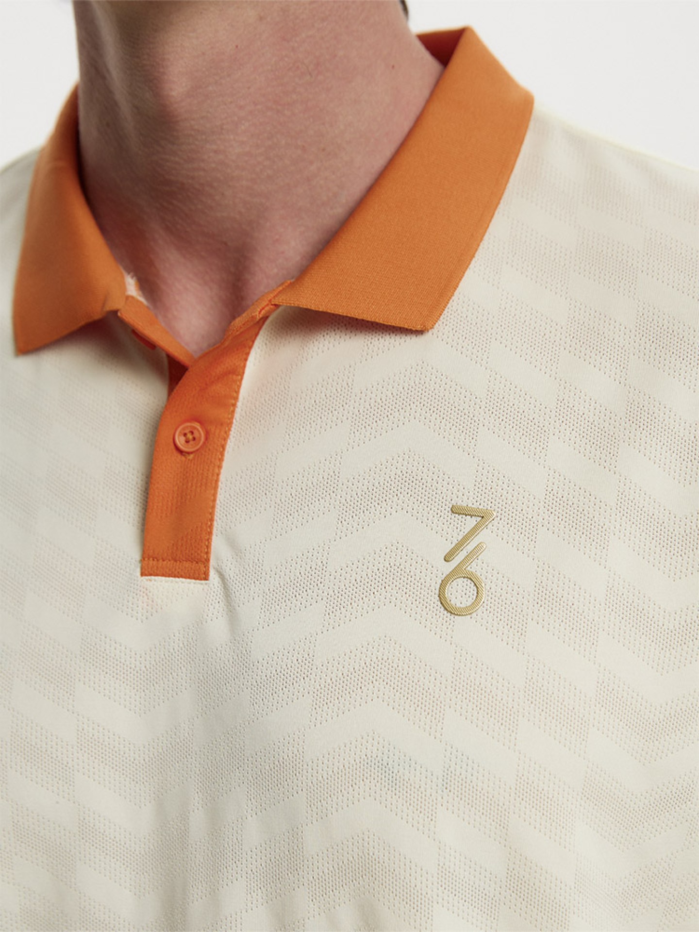 Мужское поло 7/6 Andy Polo Cream/Orange