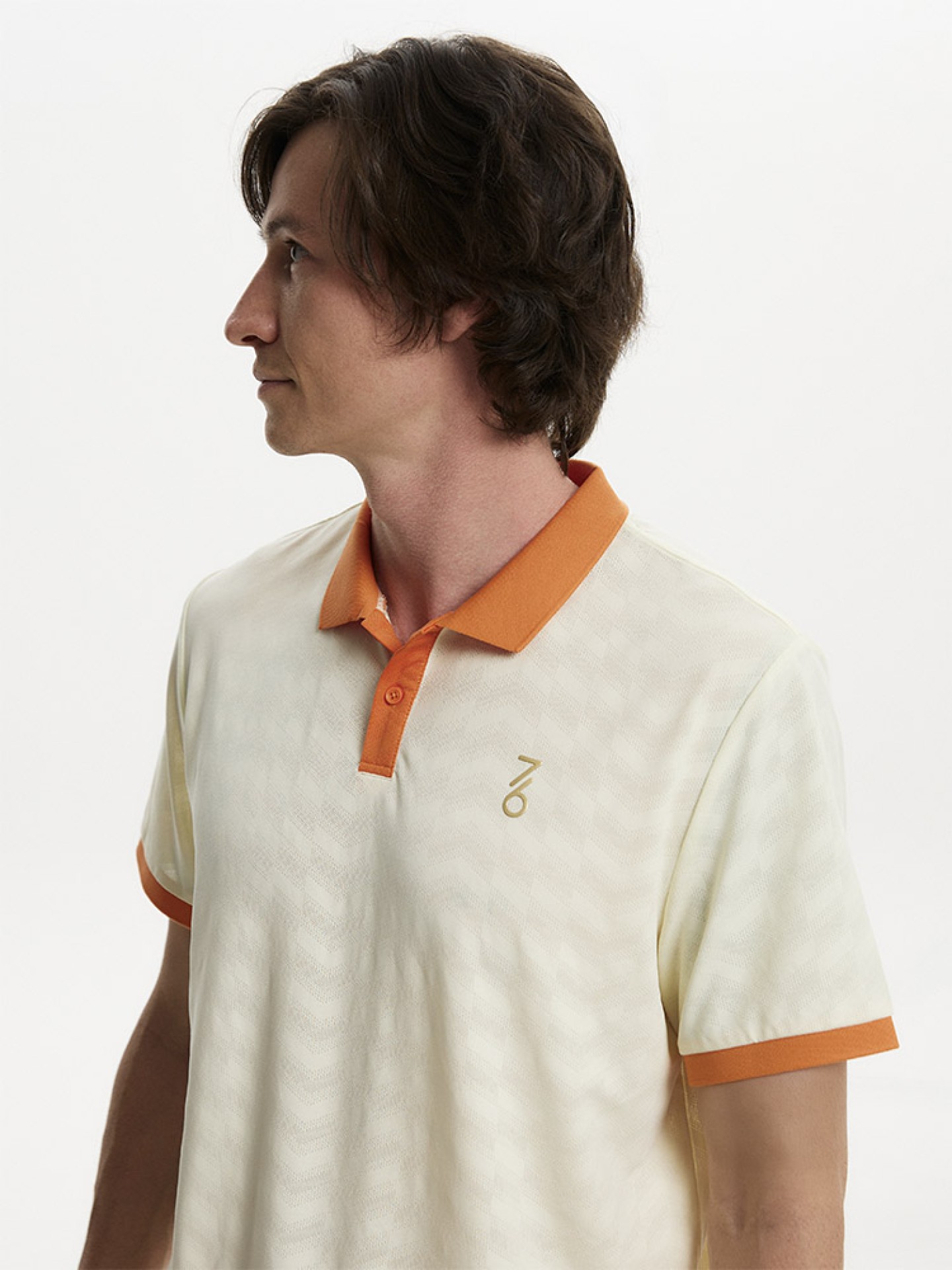 Мужское поло 7/6 Andy Polo Cream/Orange