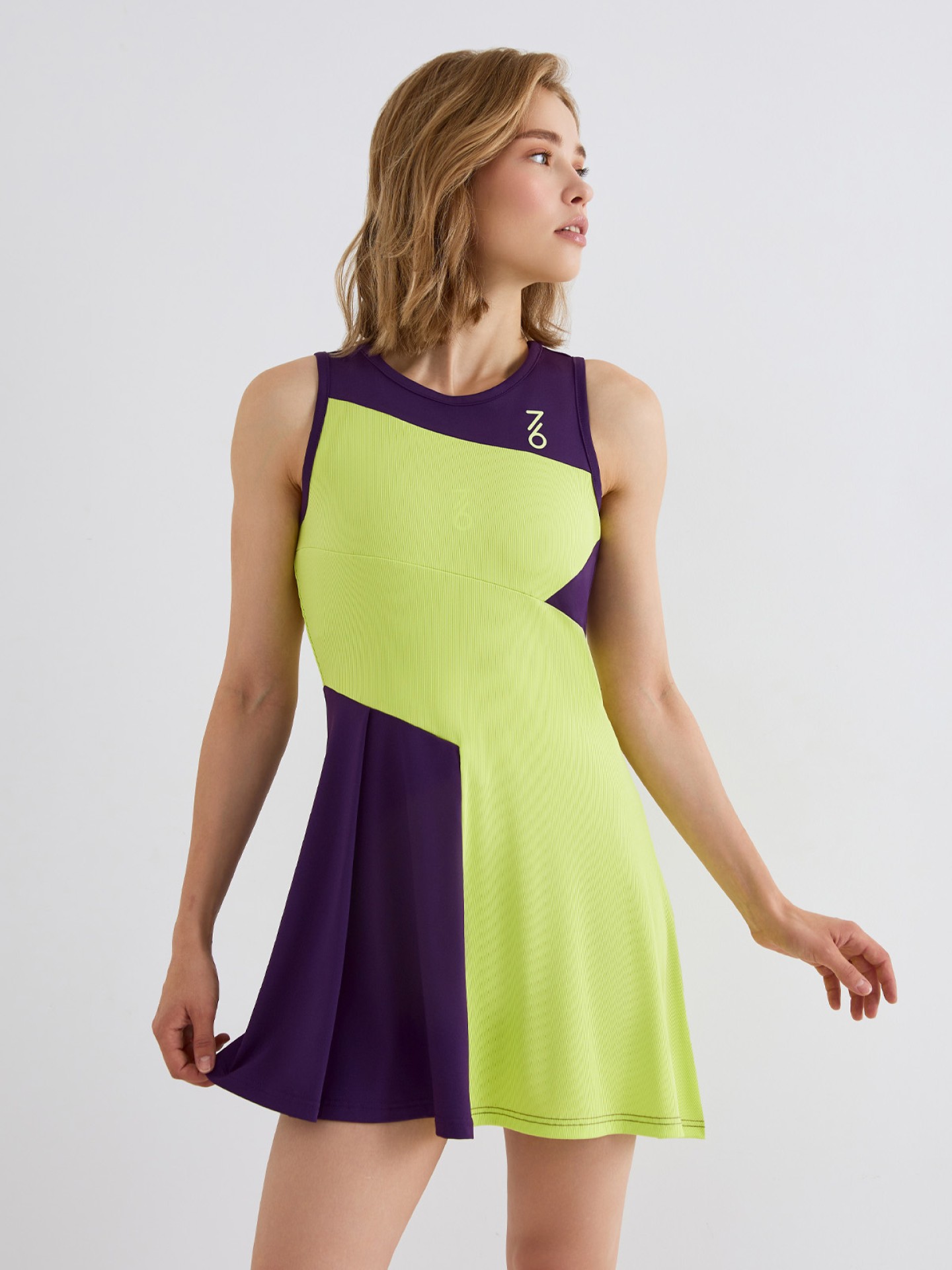 Платье женское 7/6 Nika Dress - Crown Jewel/Sunny Lime