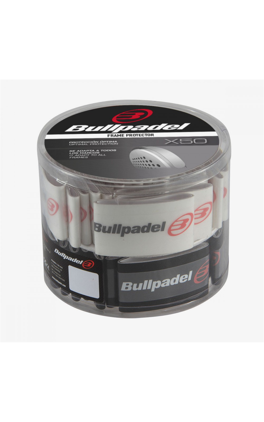 Лента для защиты обода падел-ракетки Bullpadel 50 шт. в банке