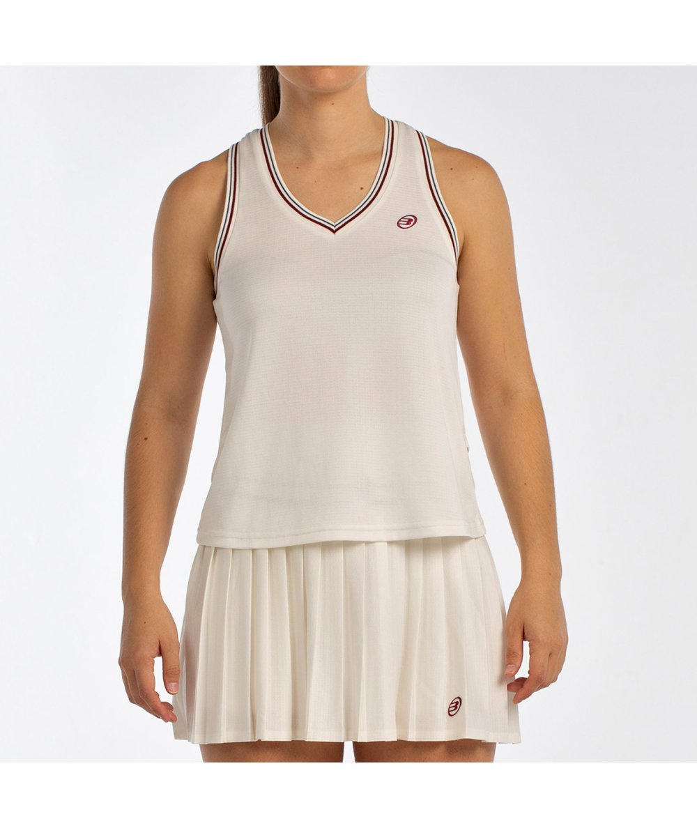 Майка женская Bullpadel AZA, молочный белый