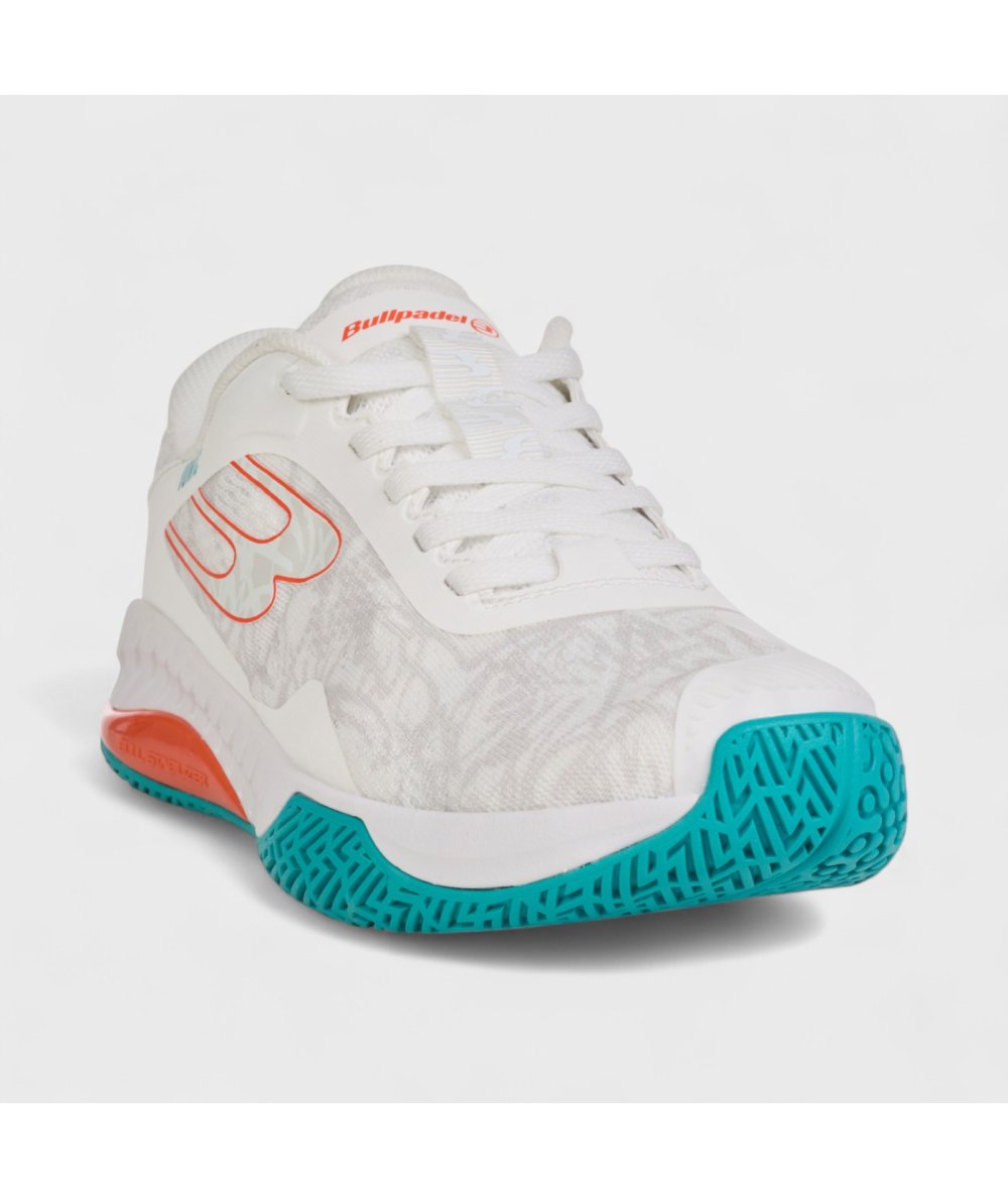 Кроссовки женские Bullpadel для падел-тенниса IONIC W 25I, белый/оранжевый