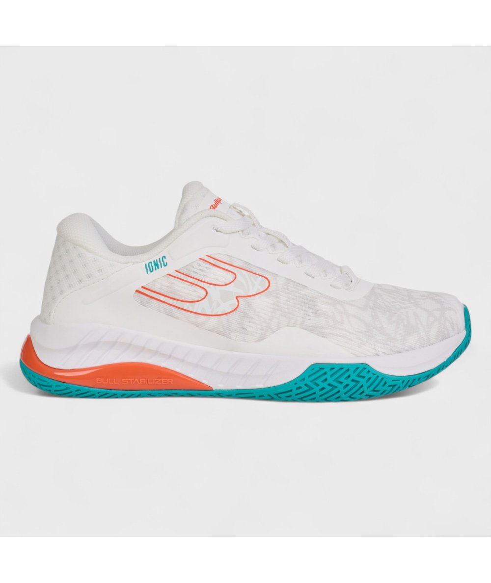 Кроссовки женские Bullpadel для падел-тенниса IONIC W 25I, белый/оранжевый