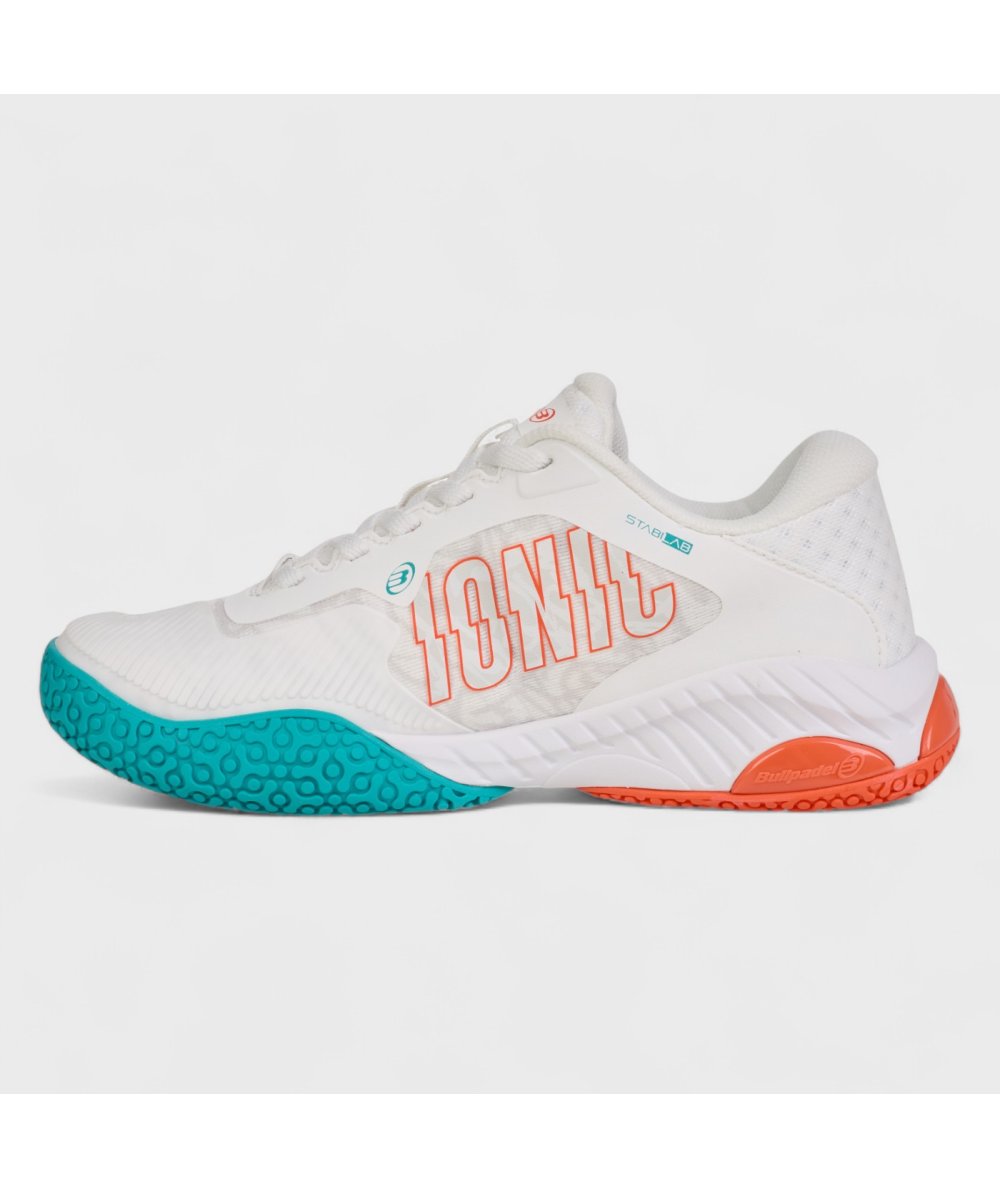 Кроссовки женские Bullpadel для падел-тенниса IONIC W 25I, белый/оранжевый