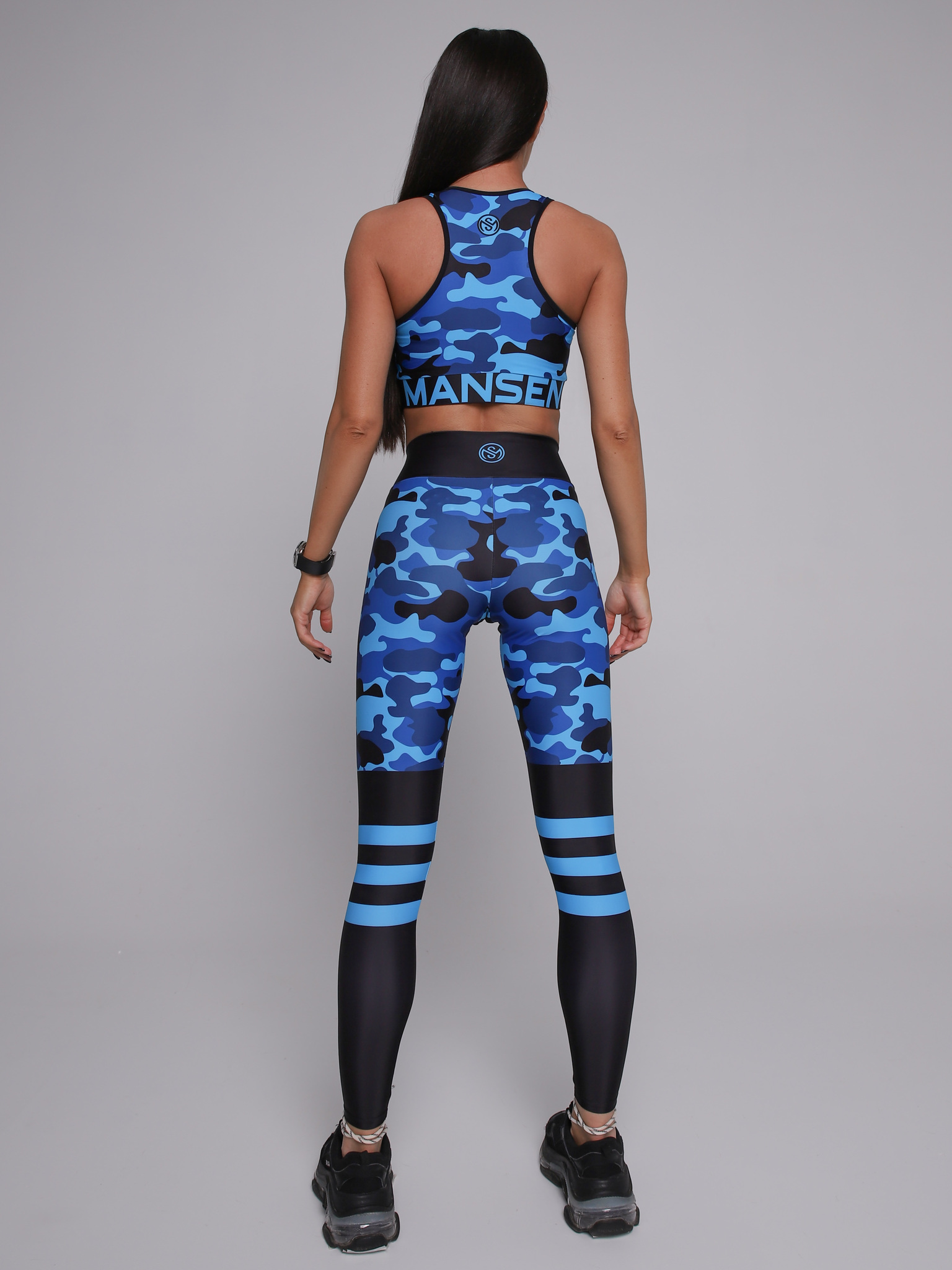 Леггинсы Blue military stripes
