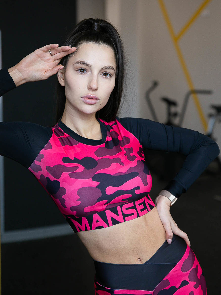Рашгард короткий Pink military