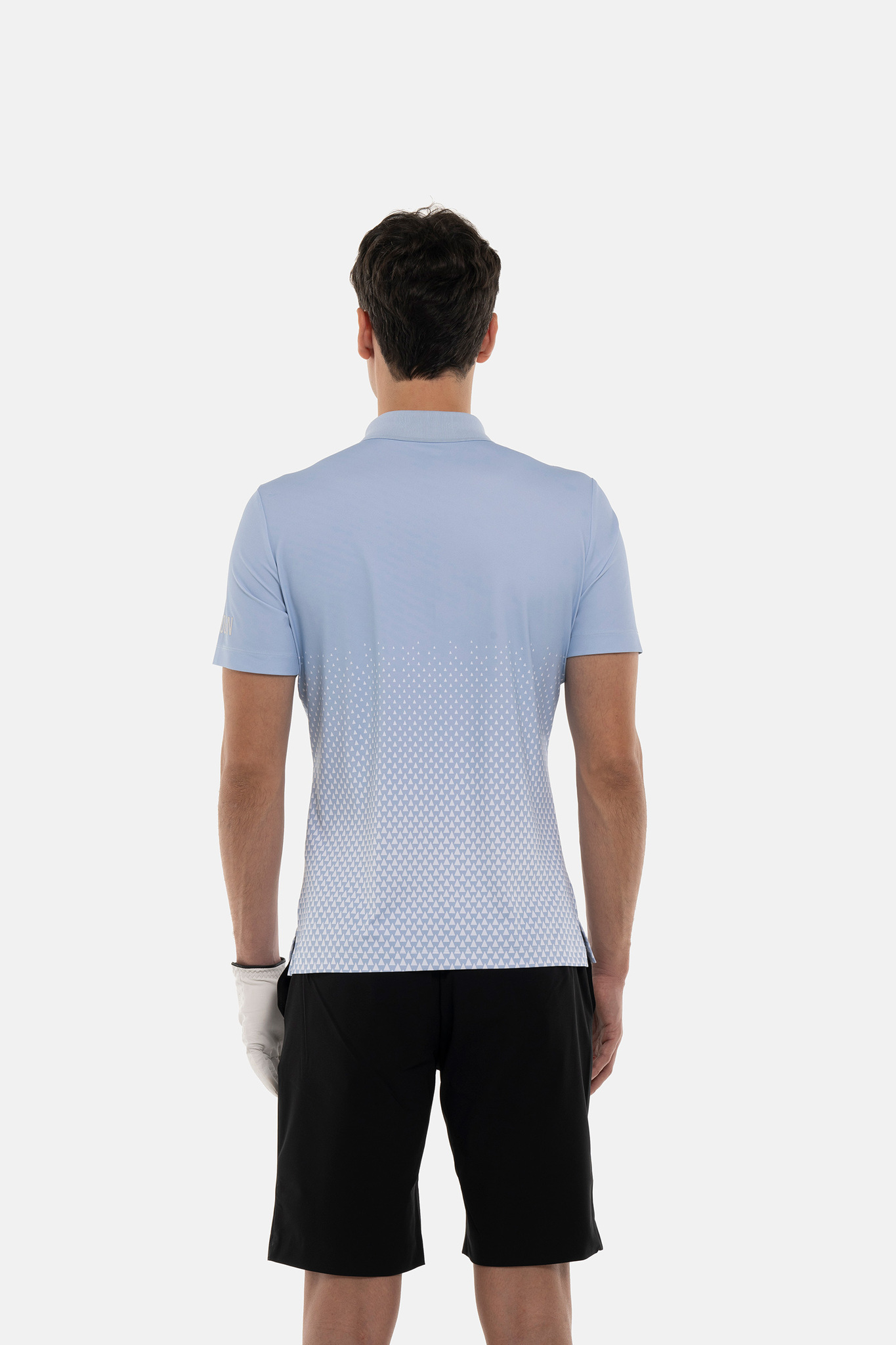 Мужское поло HYDROGEN GEOMETRIC DEGRADE’ TECH POLO (GL0005), голубой