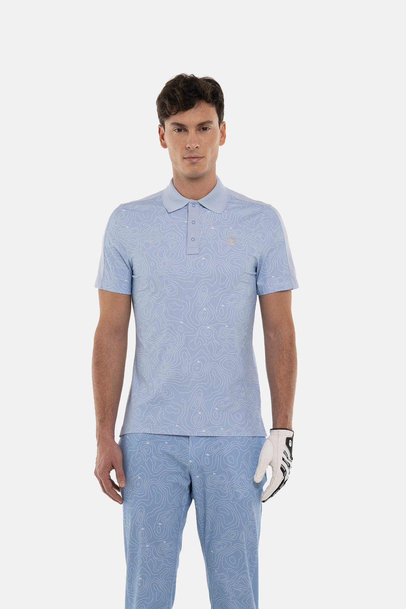 Мужское поло HYDROGEN GOLF FIELDS TECH POLO (GL0007), голубой