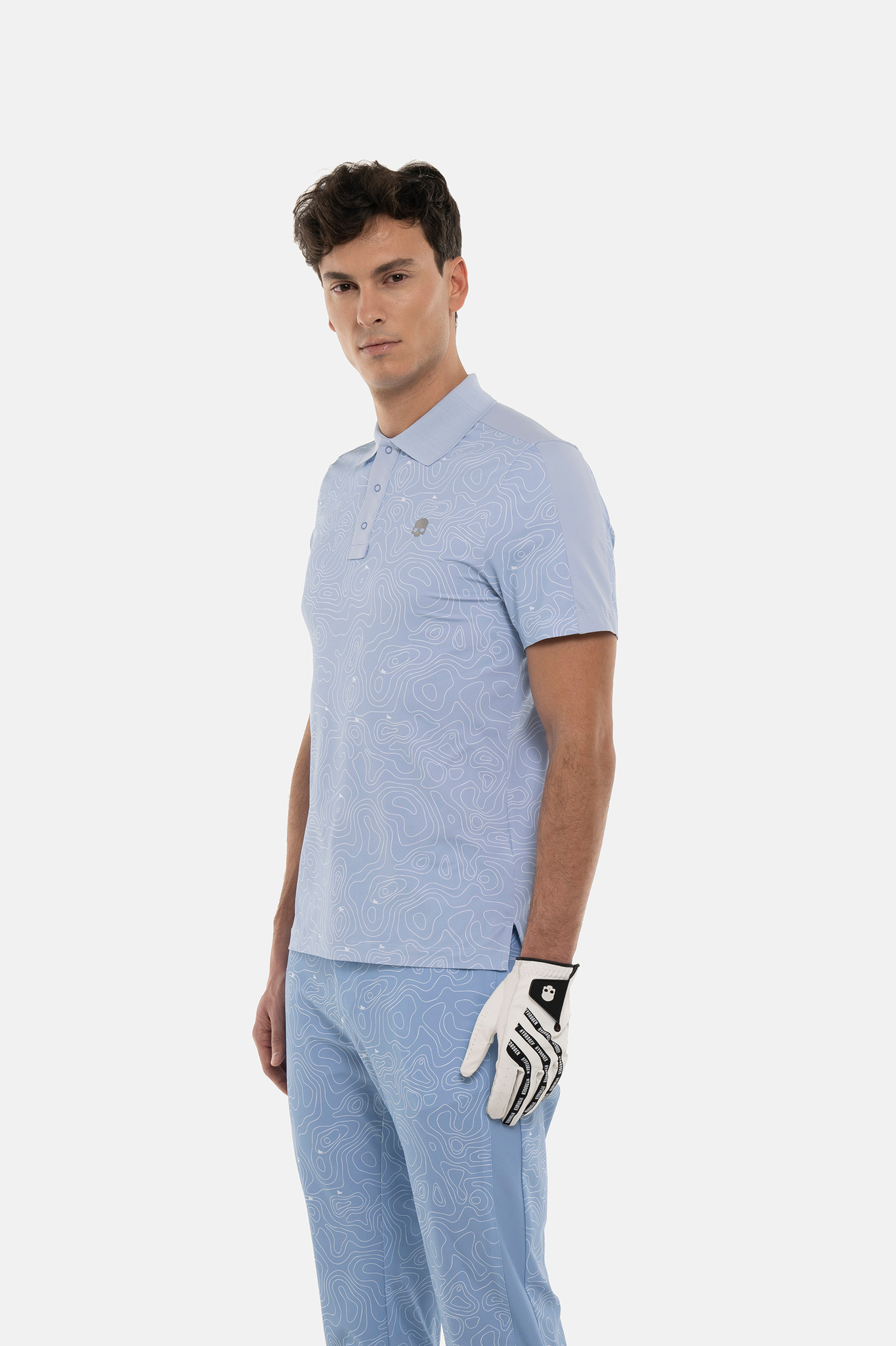 Мужское поло HYDROGEN GOLF FIELDS TECH POLO (GL0007), голубой