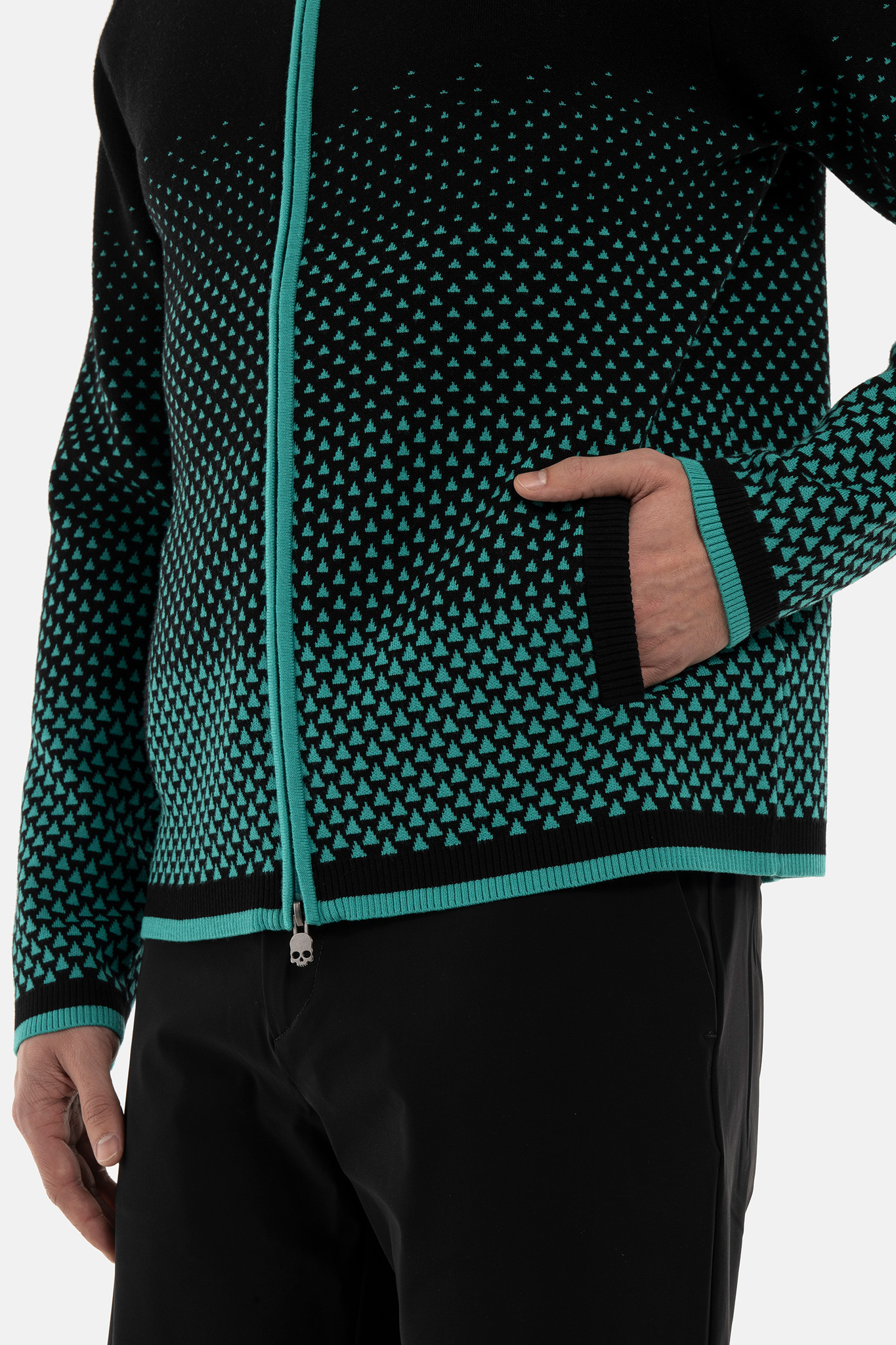 Кофта HYDROGEN GEOMETRIC DEGRADE’ FZ KNITTED (GM0001)