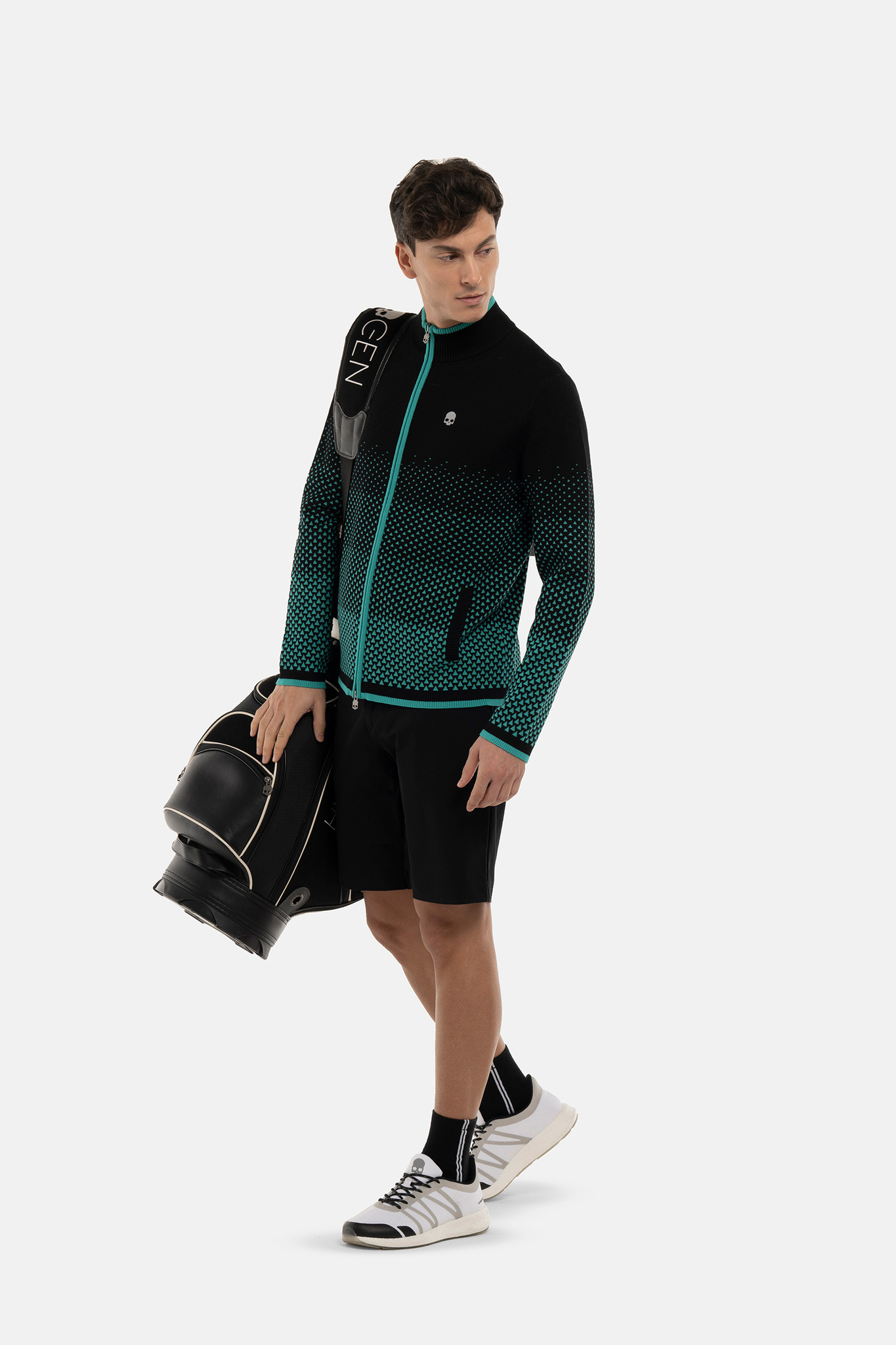 Кофта HYDROGEN GEOMETRIC DEGRADE’ FZ KNITTED (GM0001)