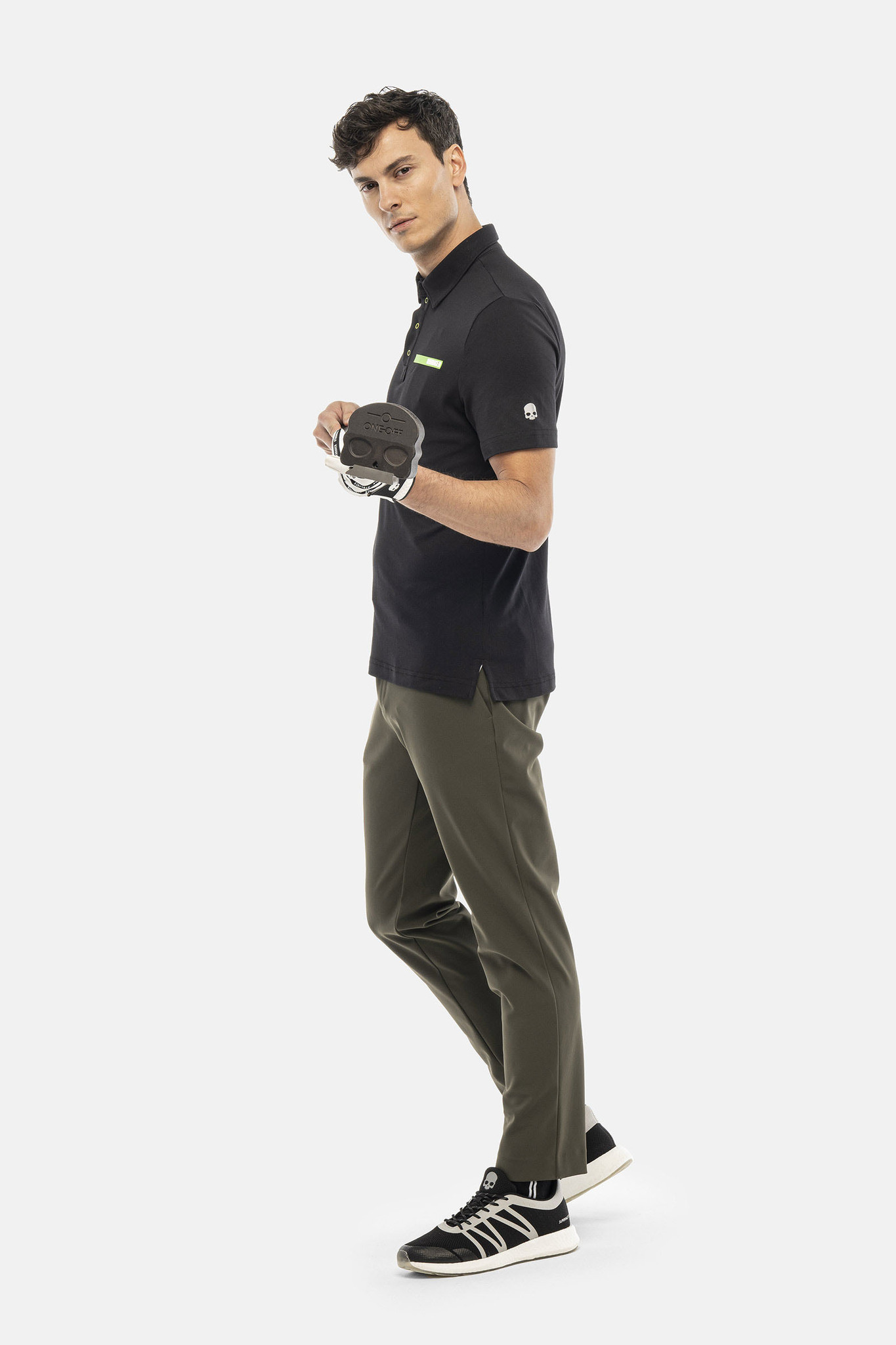Мужское поло Hydrogen RUBBER LOGO TECH POLO (GL0013-007)