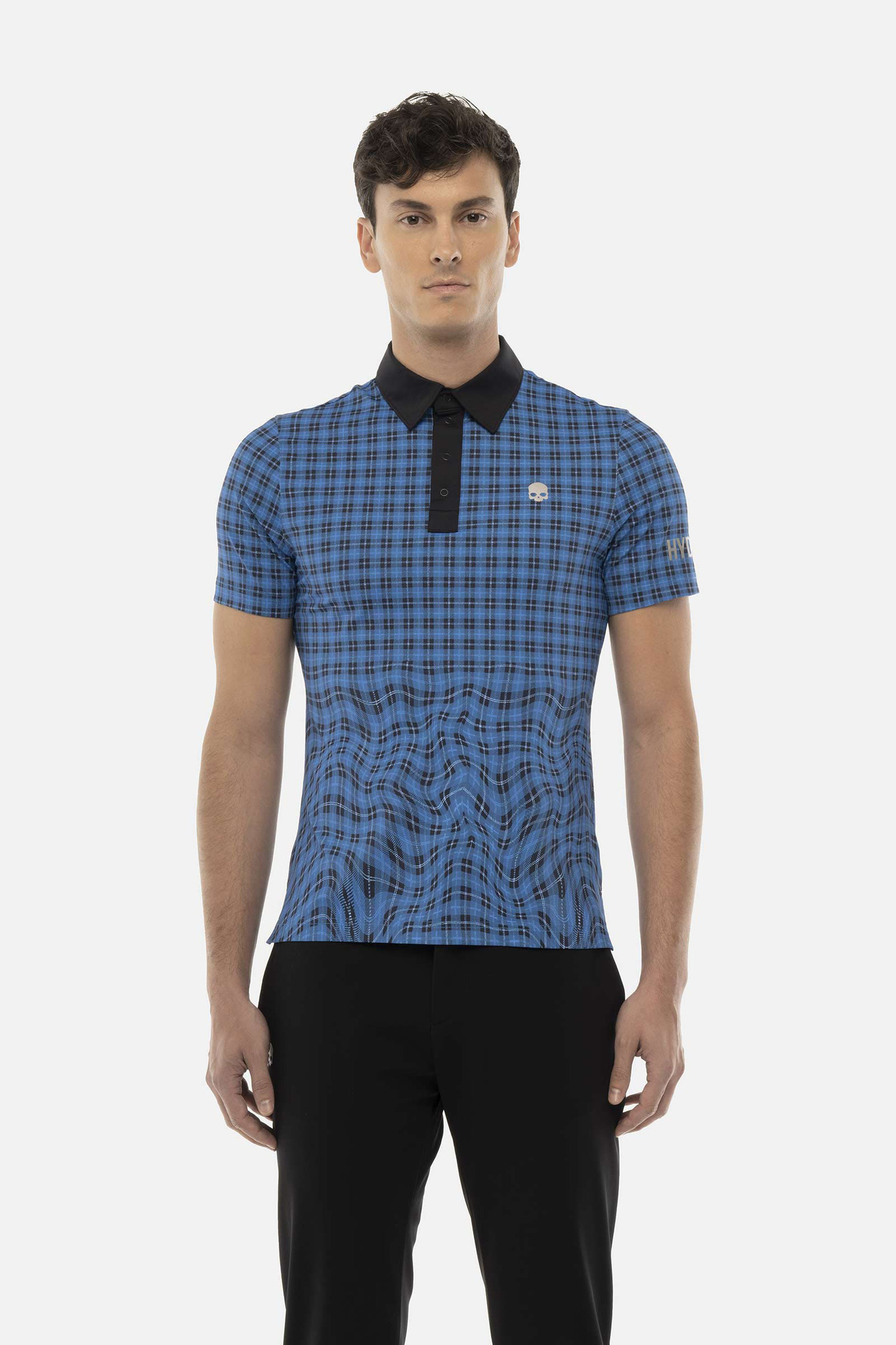 Мужское поло Hydrogen LIQUIFY CHECK TECH POLO (GL0016-013)