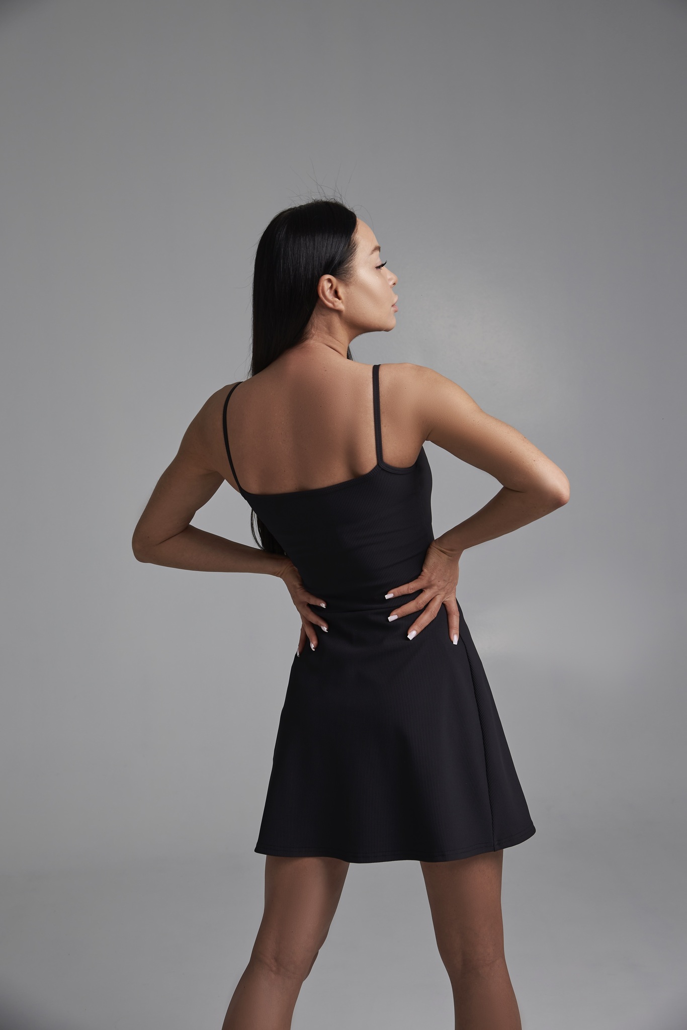 Платье теннисное Rib Black