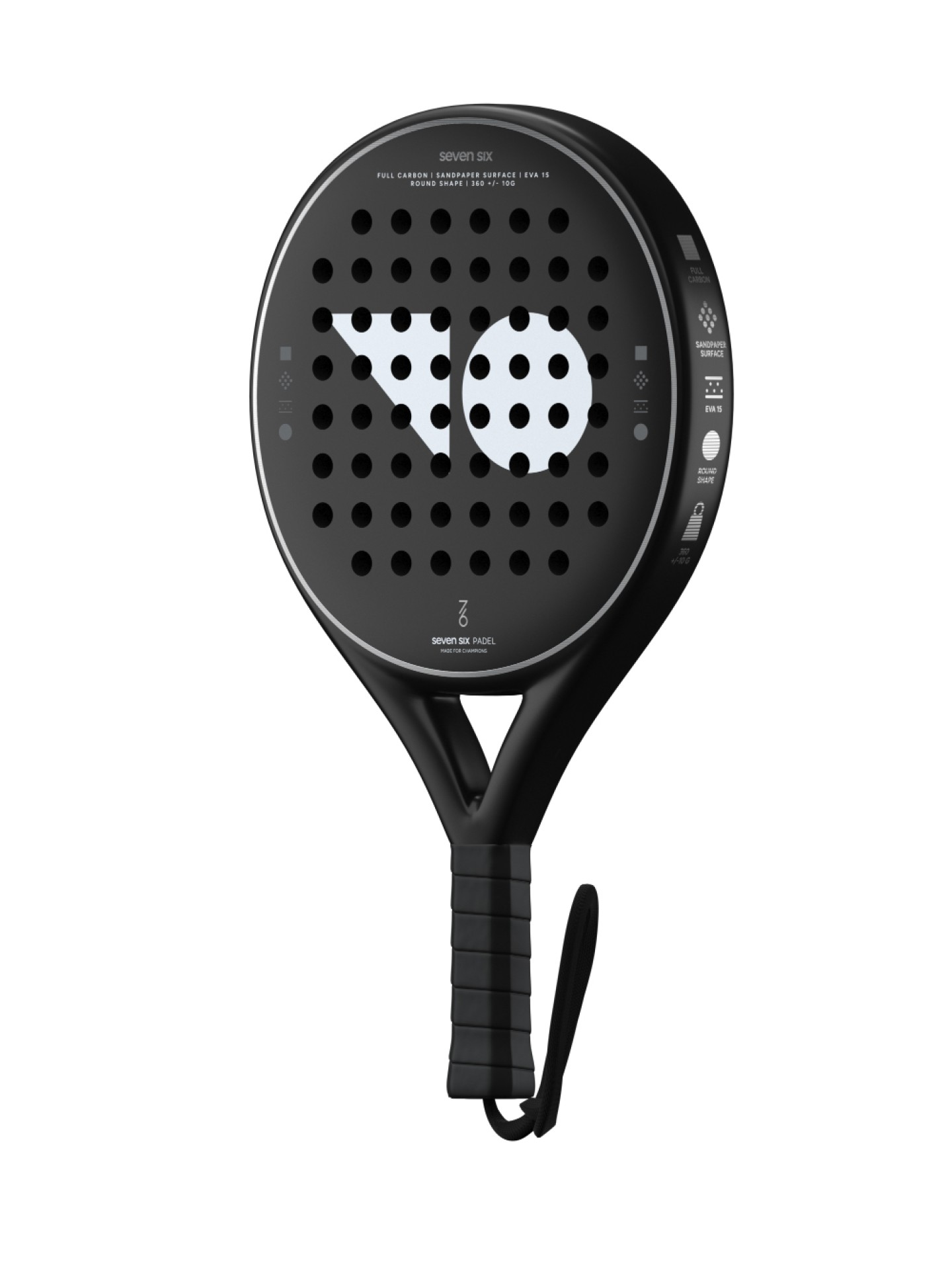 Падел ракетка 7/6 Loop Black