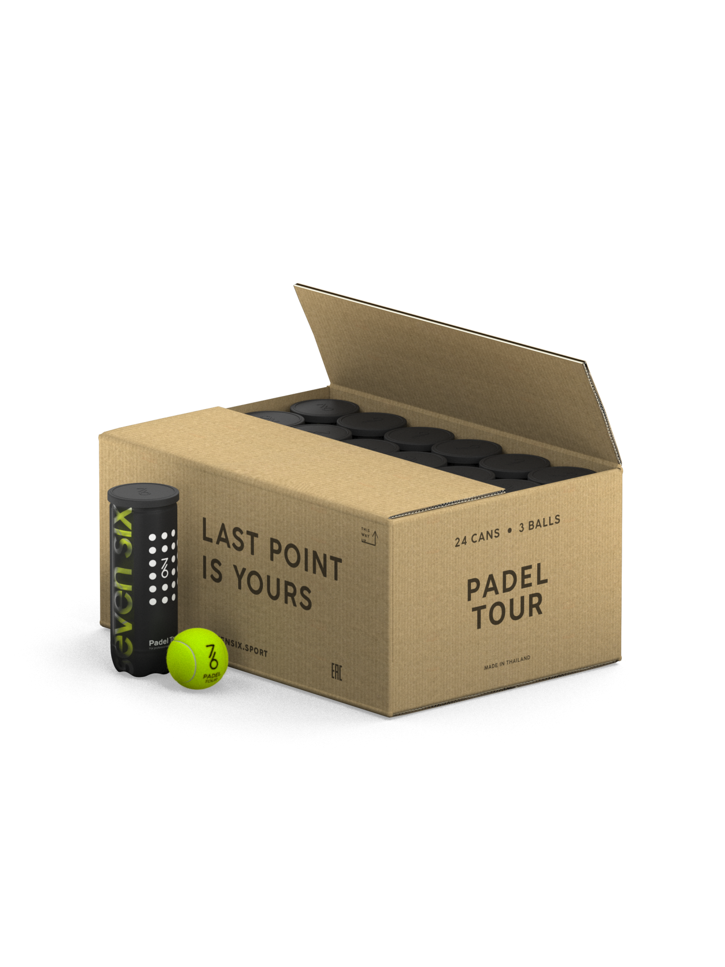 Мячи для падел 7/6 Padel Tour Box